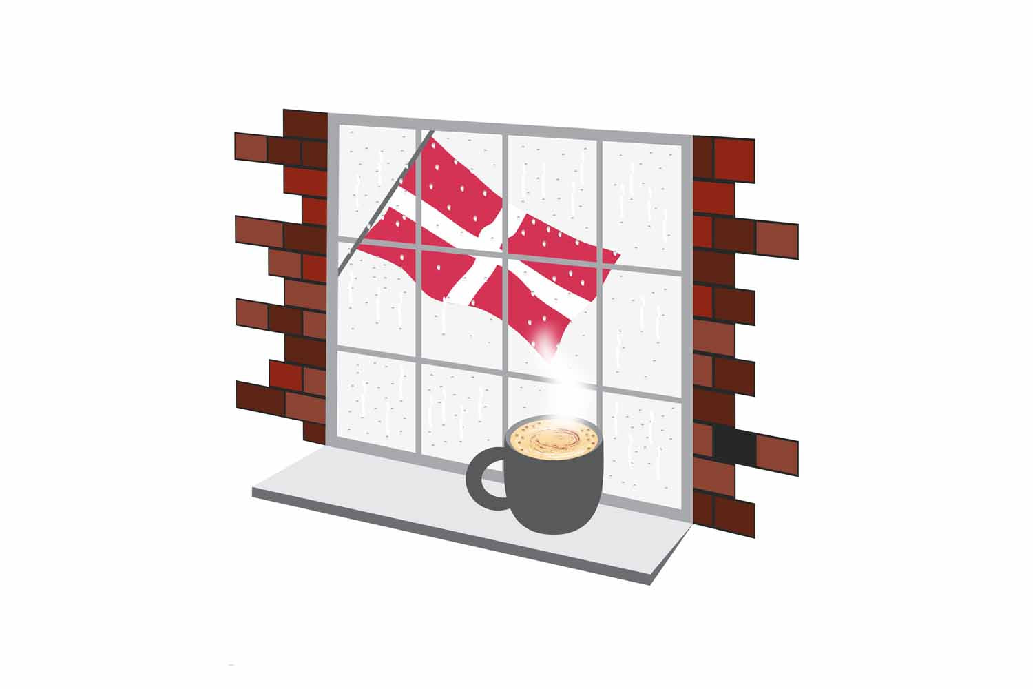 Sovereign Military Order of Malta Coffee Rain Window Fridge Magnet