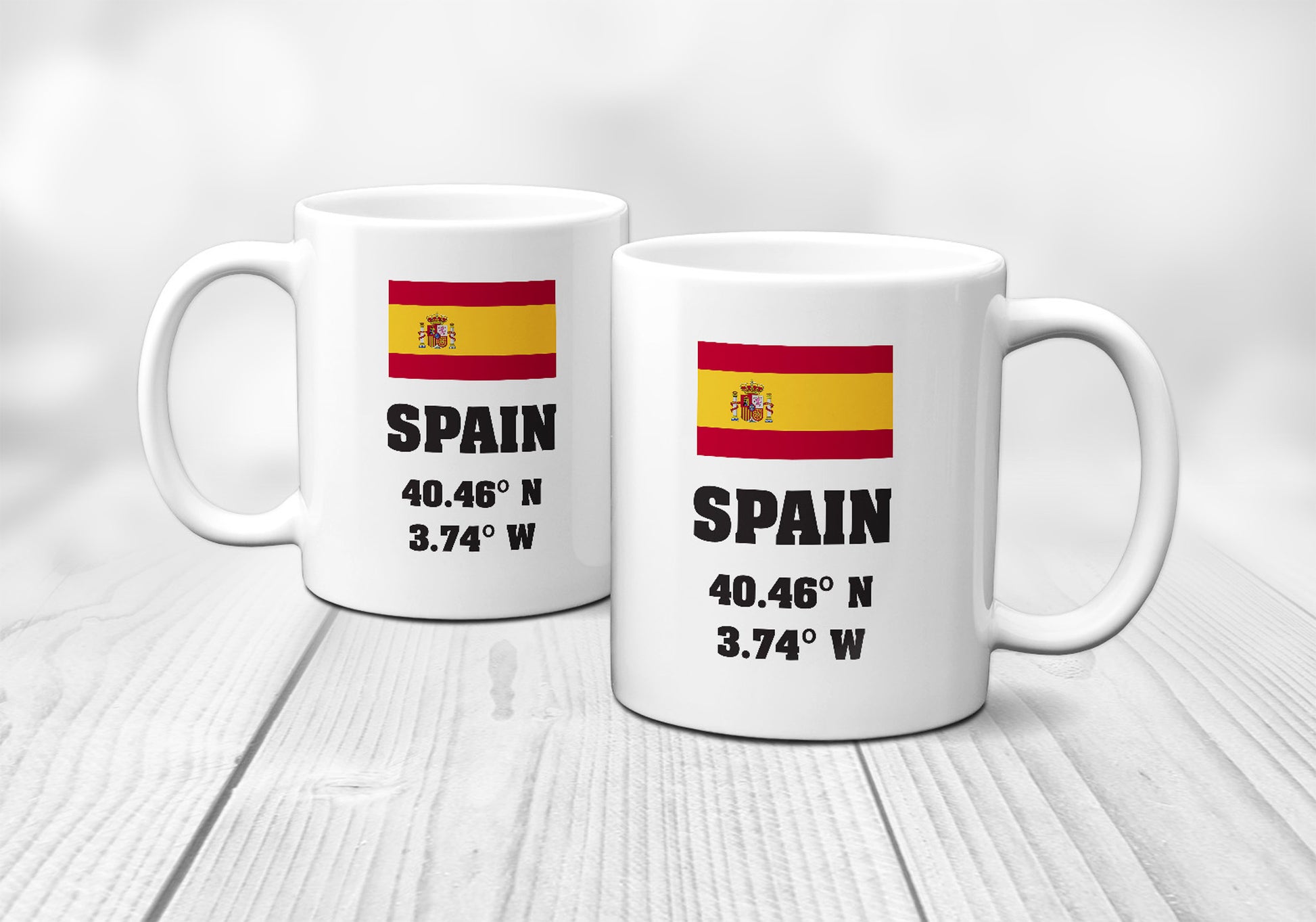 Spain Laitutude Longitude Mug