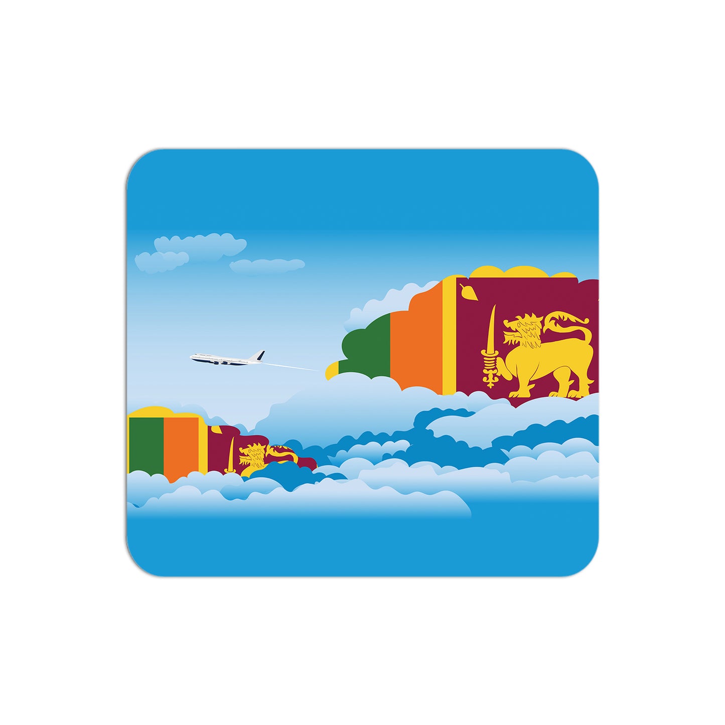 Sri Lanka Airplane Airport Flight Day Clouds Mousepad 