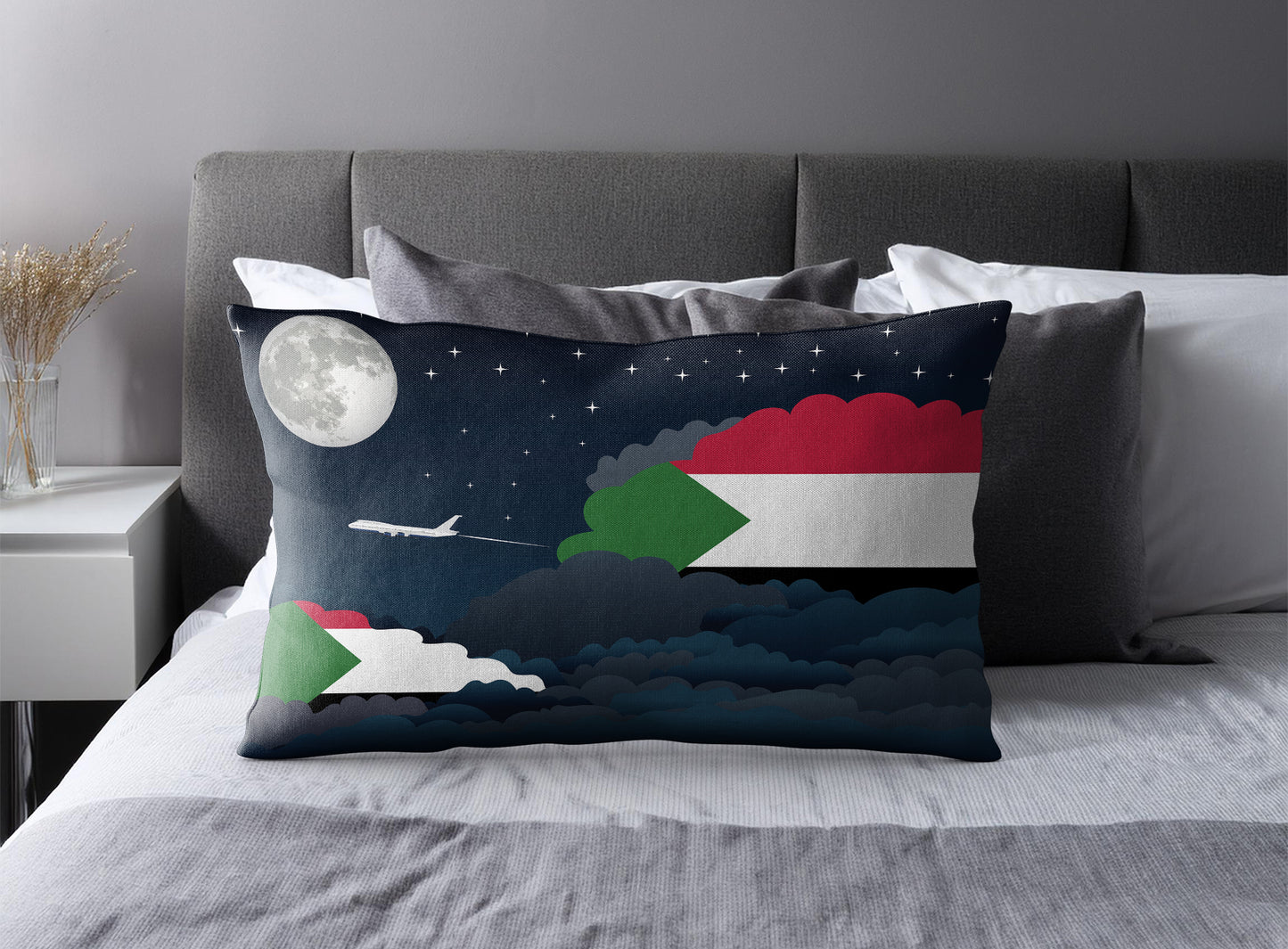 Sudan Night Clouds Pillow Case and Pillow Throw