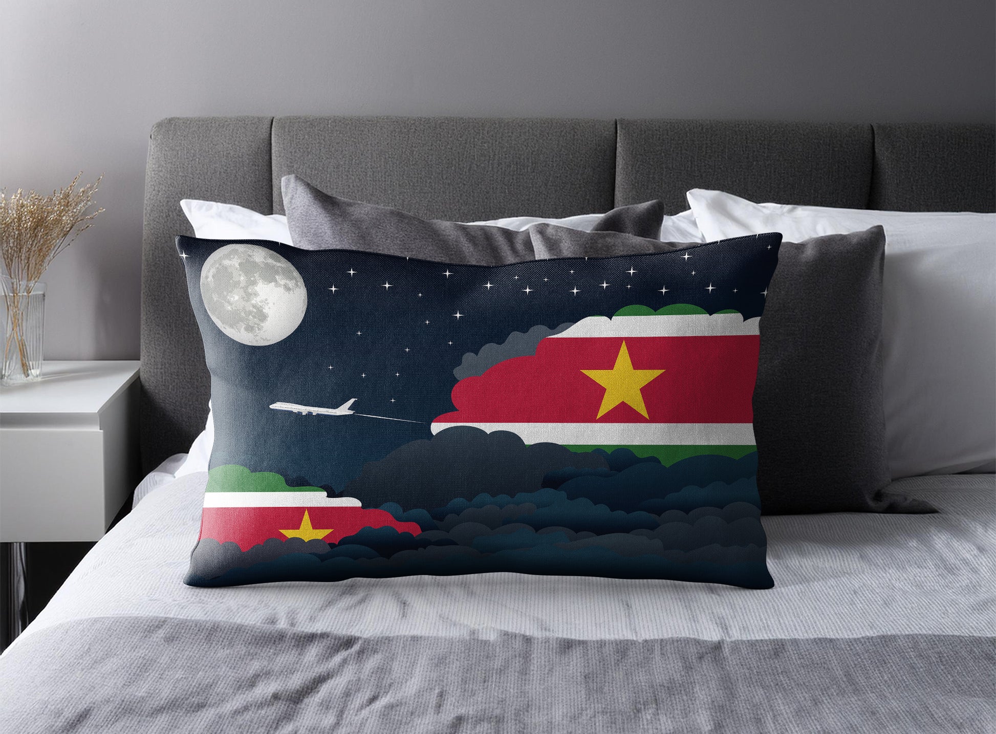 Suriname Night Clouds Pillow Case and Pillow Throw