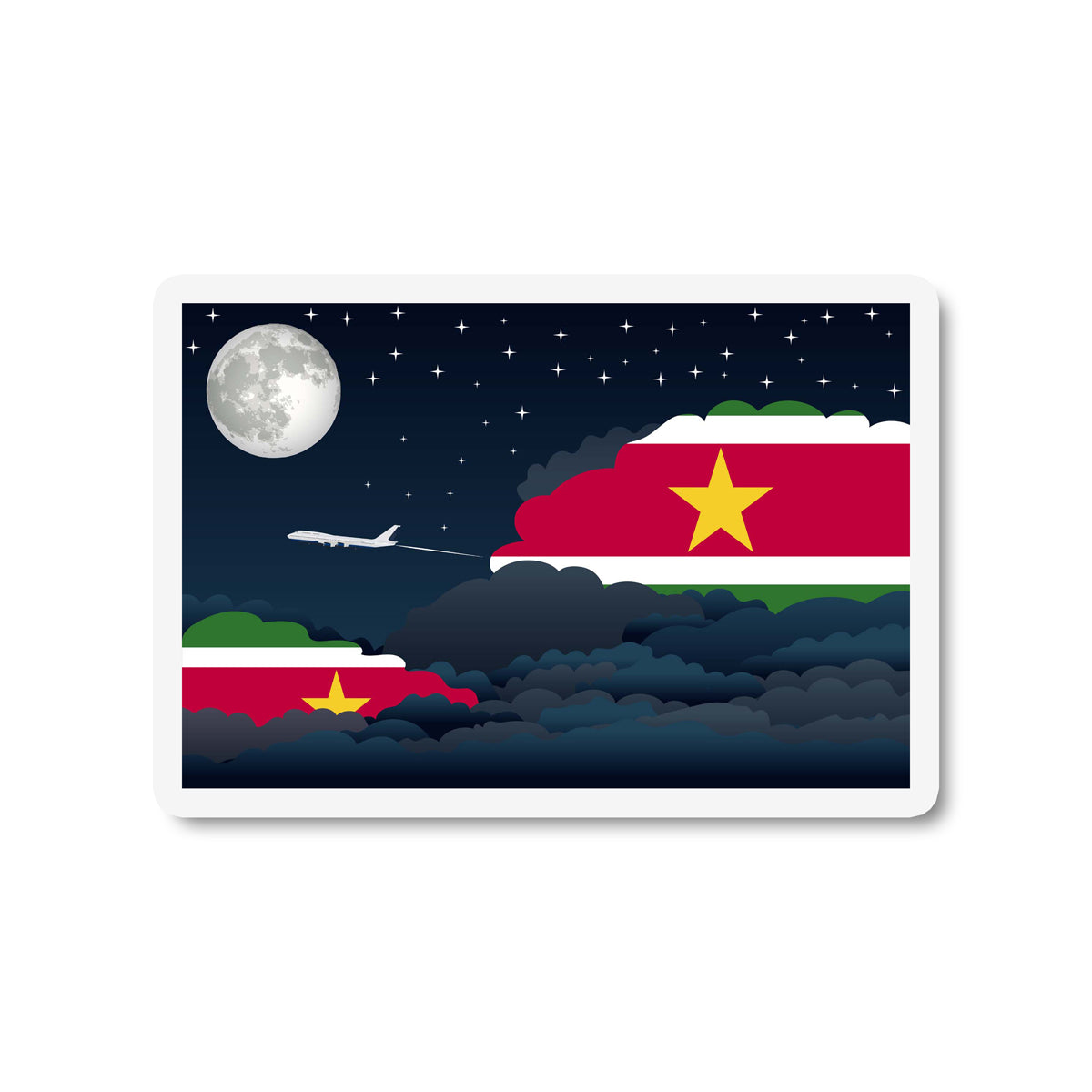 Suriname Night Clouds Fridge Magnet