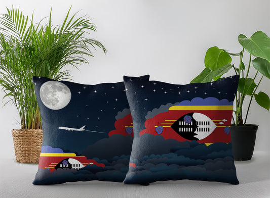 Swaziland Night Clouds Pillow Case and Pillow Throw