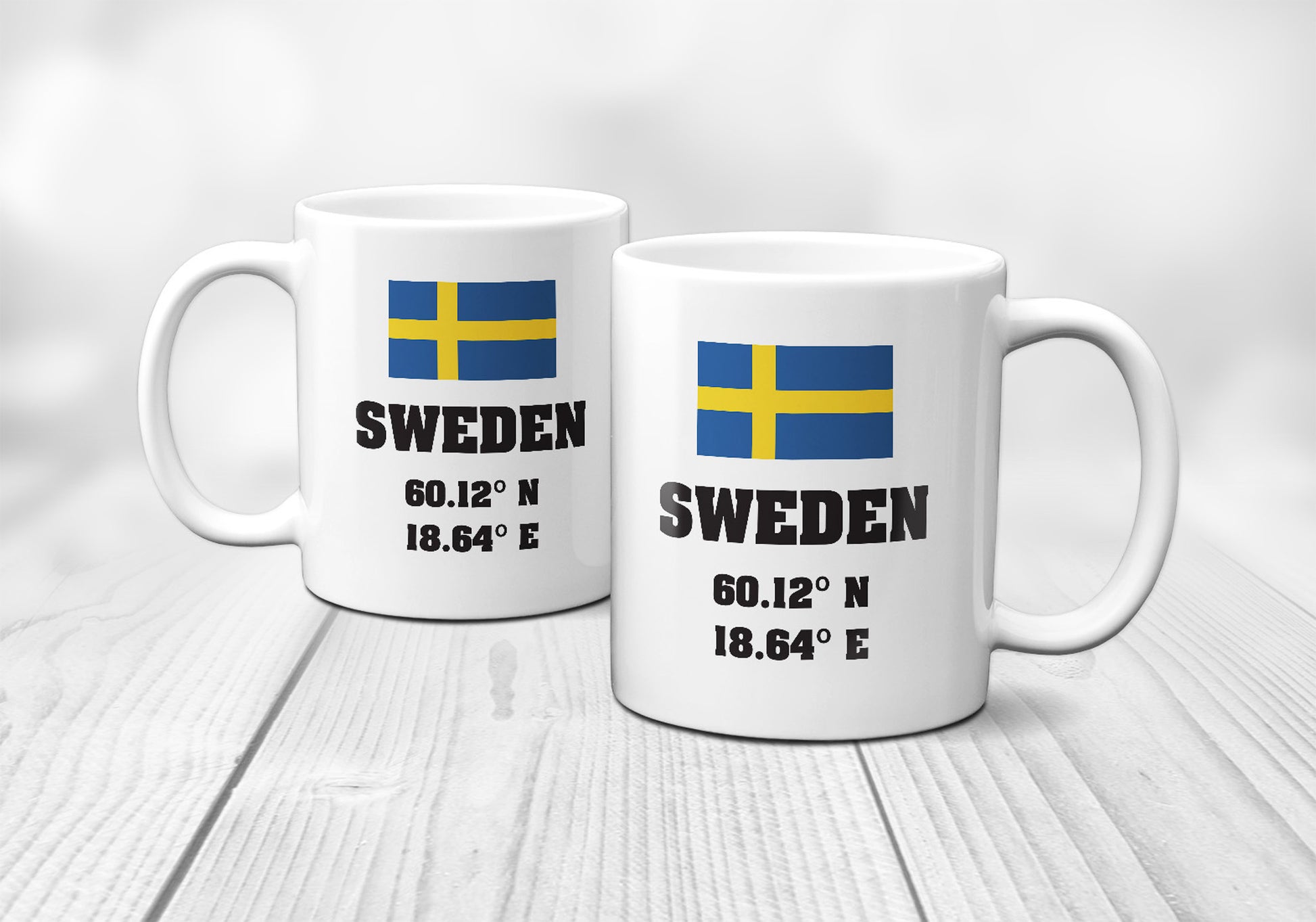 Sweden Laitutude Longitude Mug