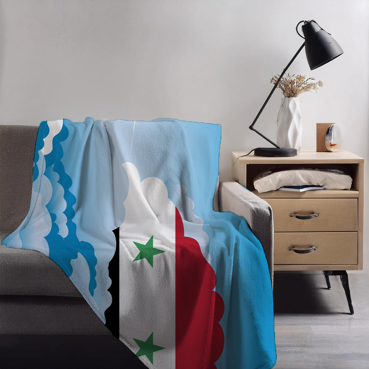 Syria Day Clouds Blanket Throw