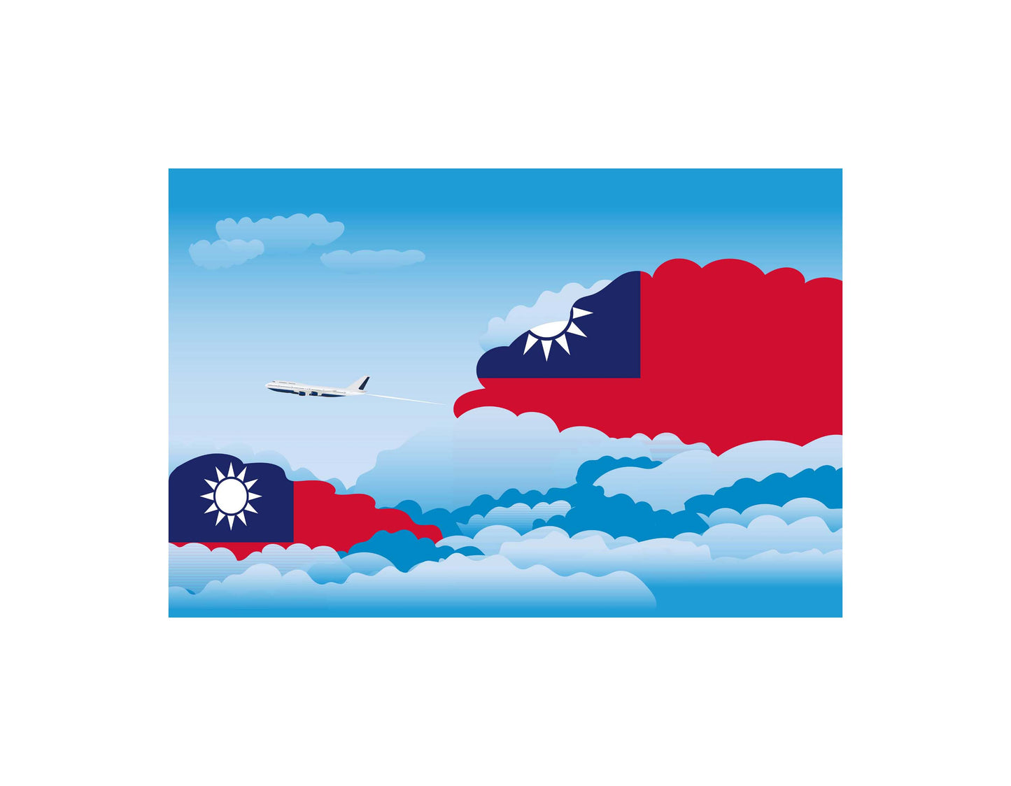 Taiwan Day Clouds Blanket Throw