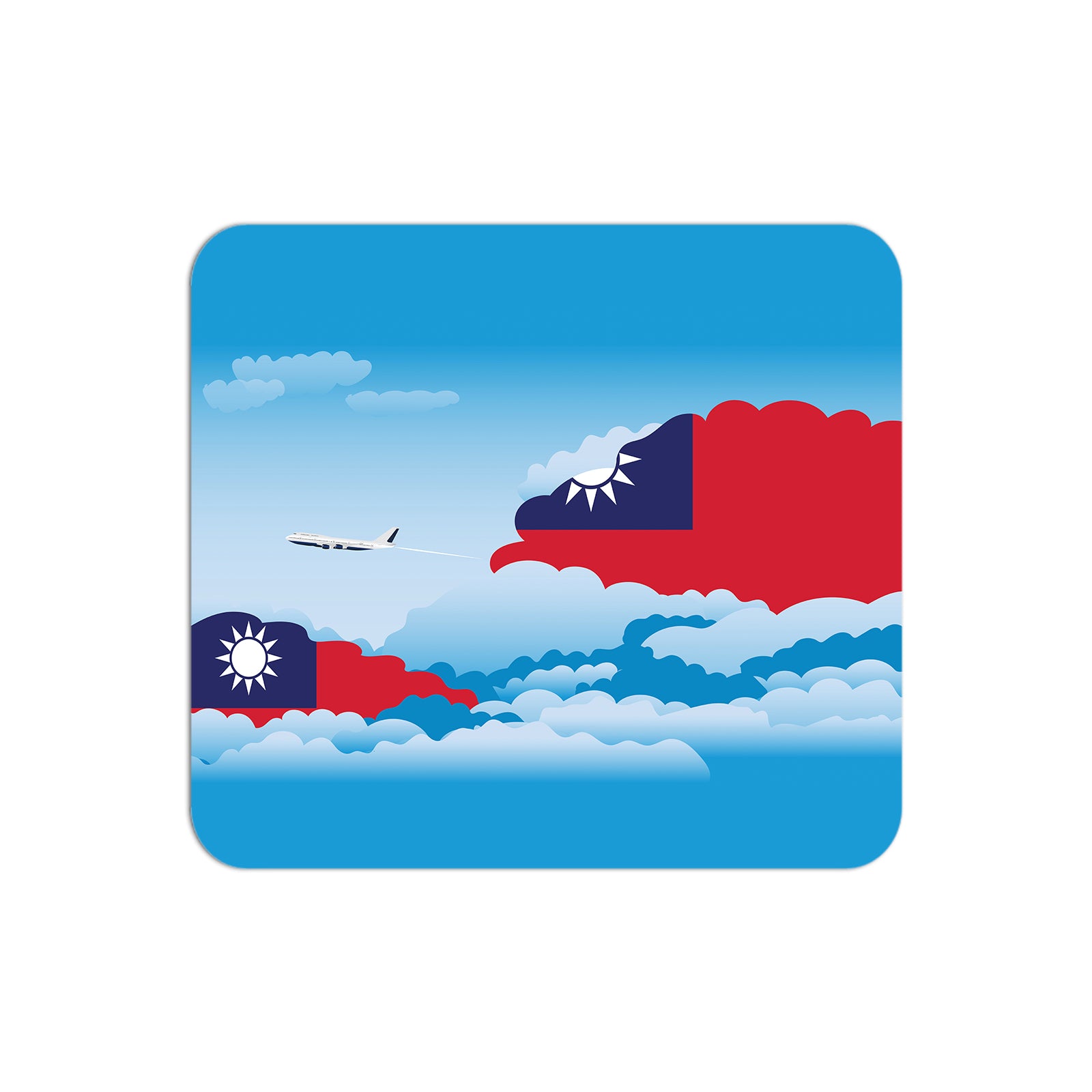 Taiwan Airplane Airport Flight Day Clouds Mousepad 