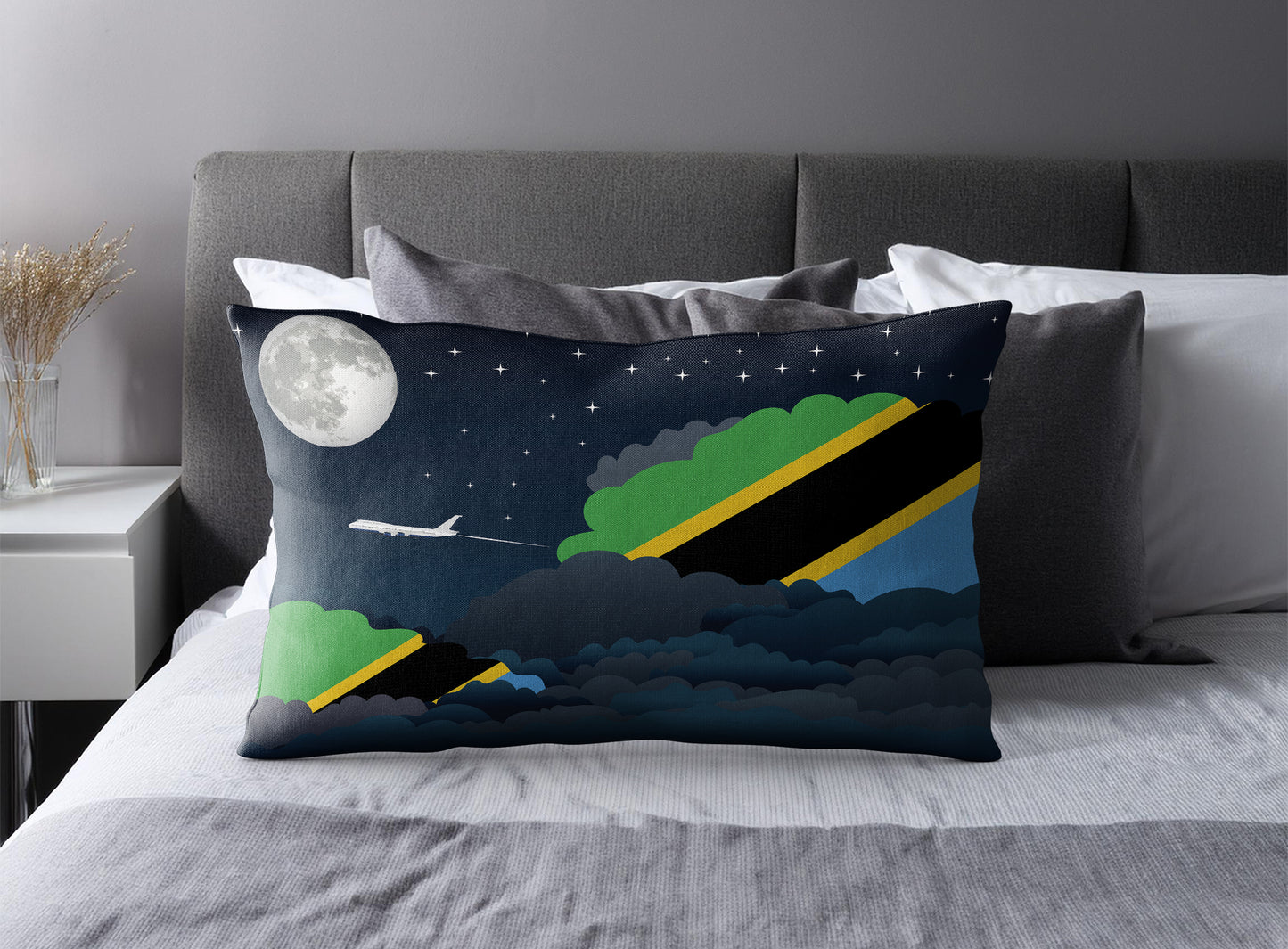 Tanzania Night Clouds Pillow Case and Pillow Throw