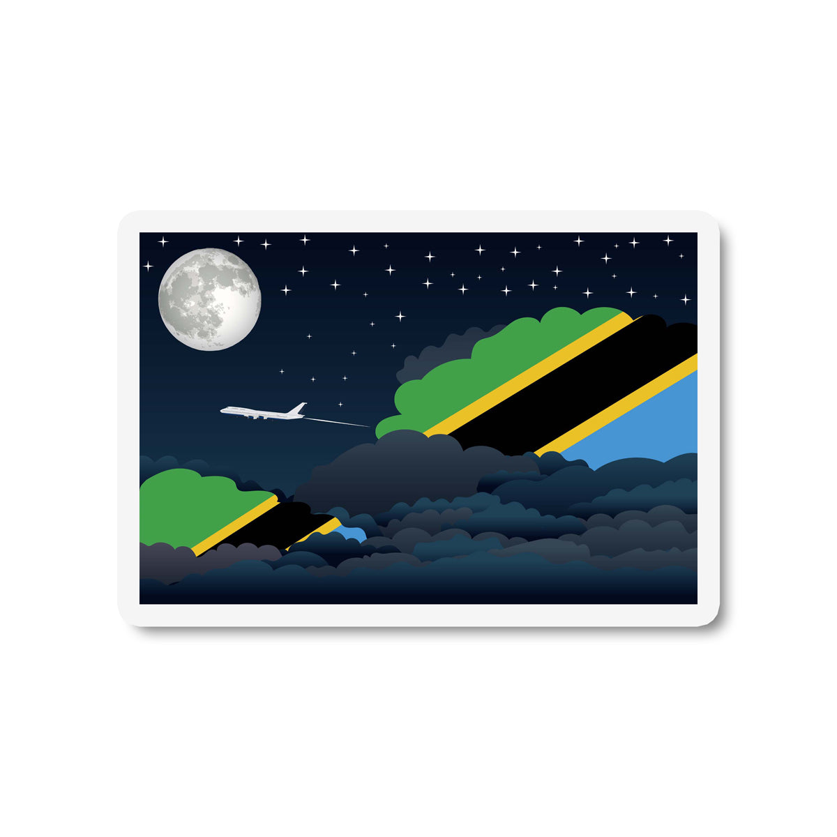 Tanzania Night Clouds Fridge Magnet