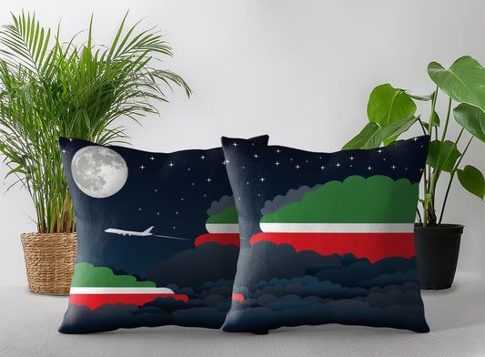 Tatarstan Night Clouds Pillow Case and Pillow Throw