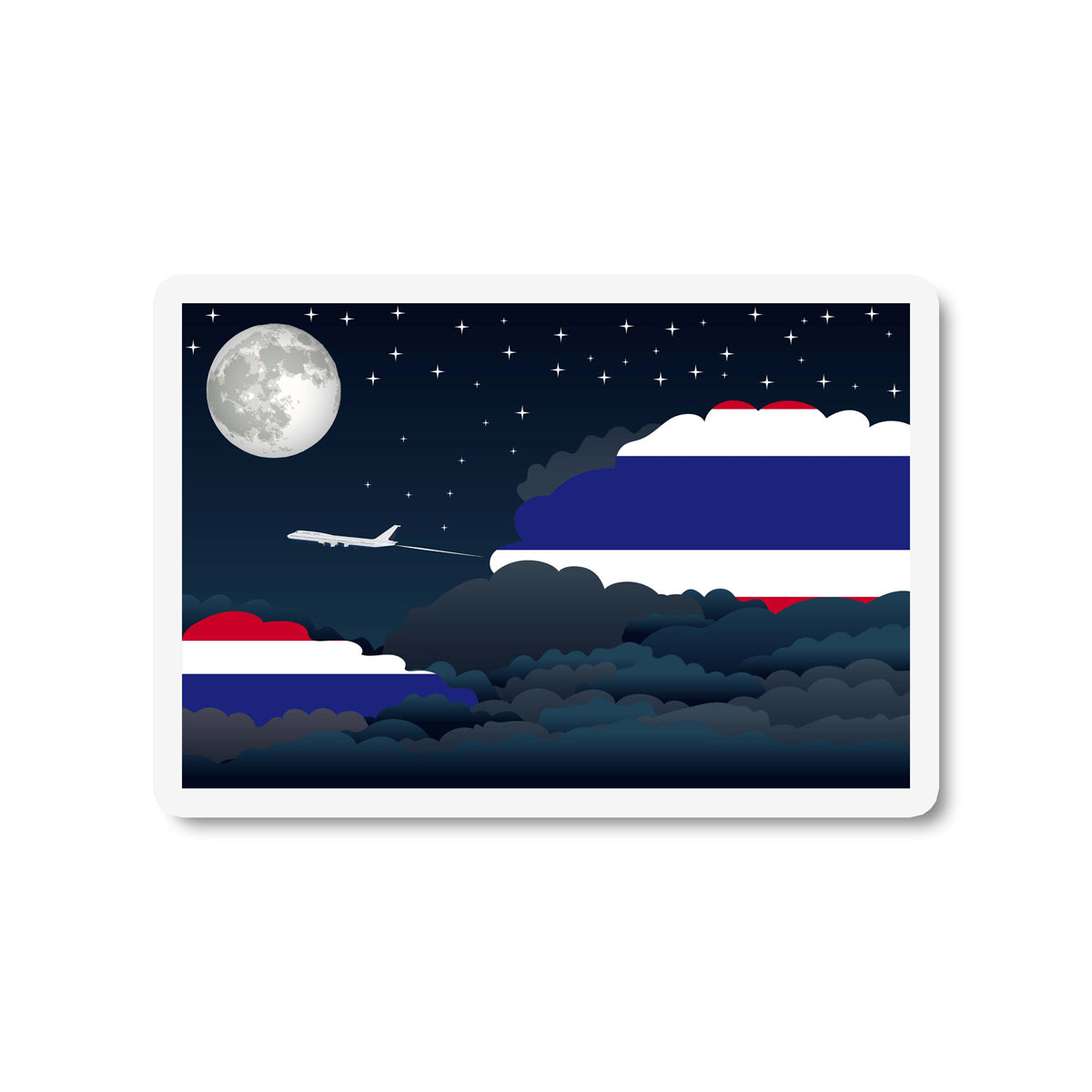 Thailand Night Clouds Fridge Magnet