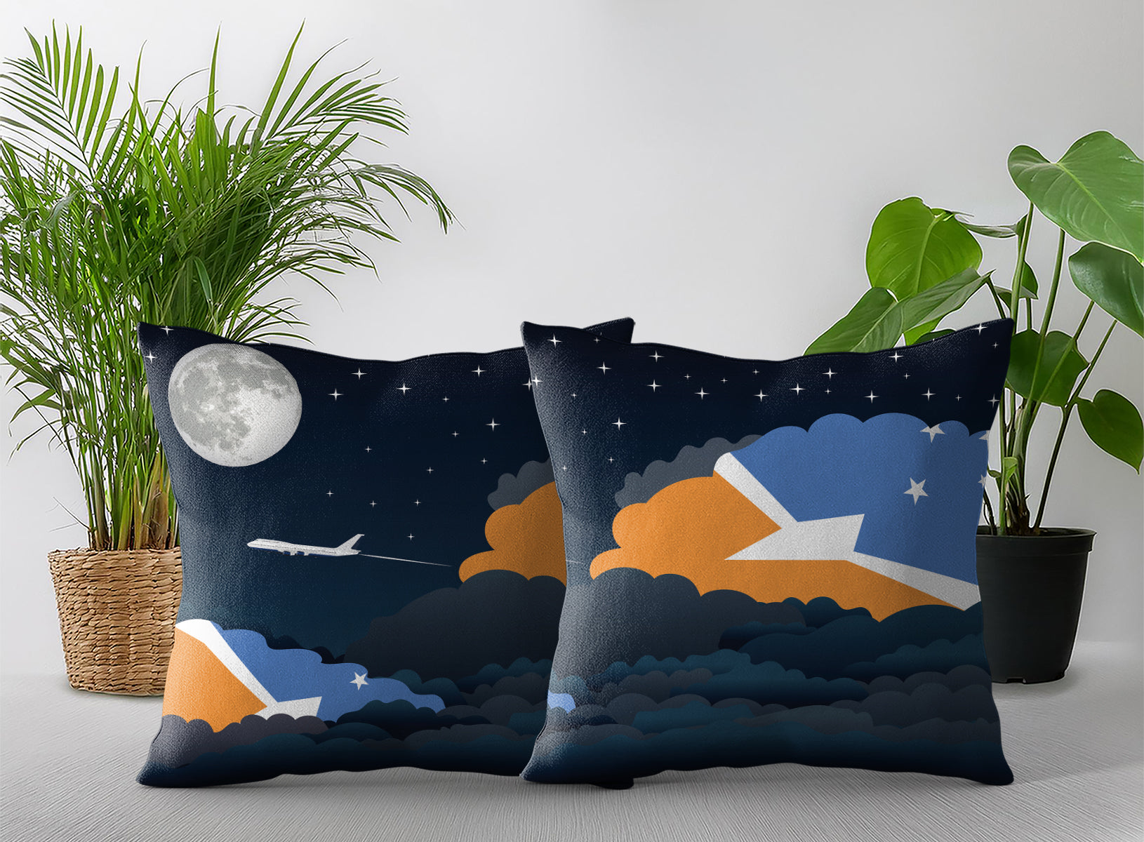 Tierra del Fuego Province Argentina Night Clouds Pillow Case and Pillow Throw