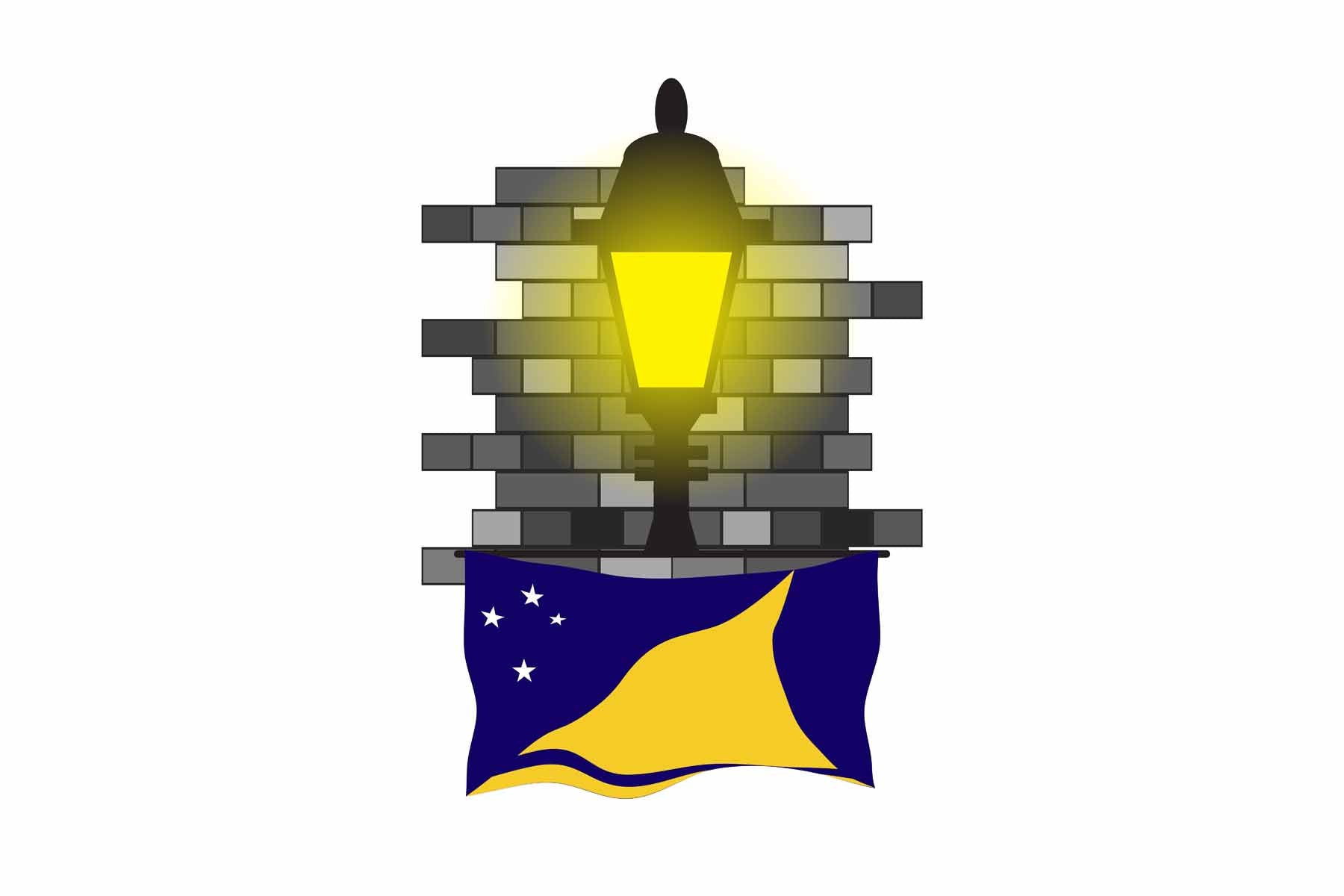 Tokelau Street Lamp Bricks Sticker