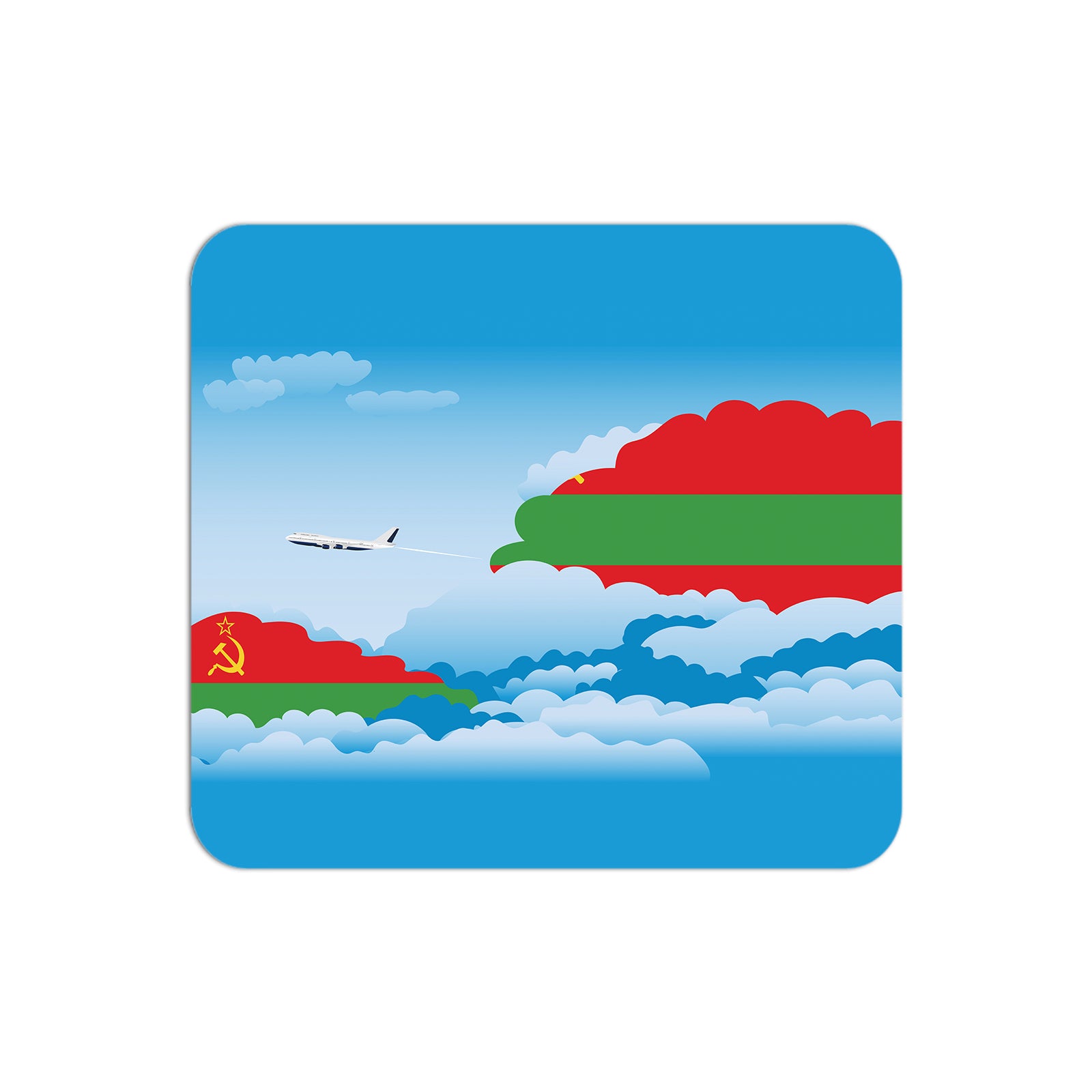 Transnistria Airplane Airport Flight Day Clouds Mousepad 