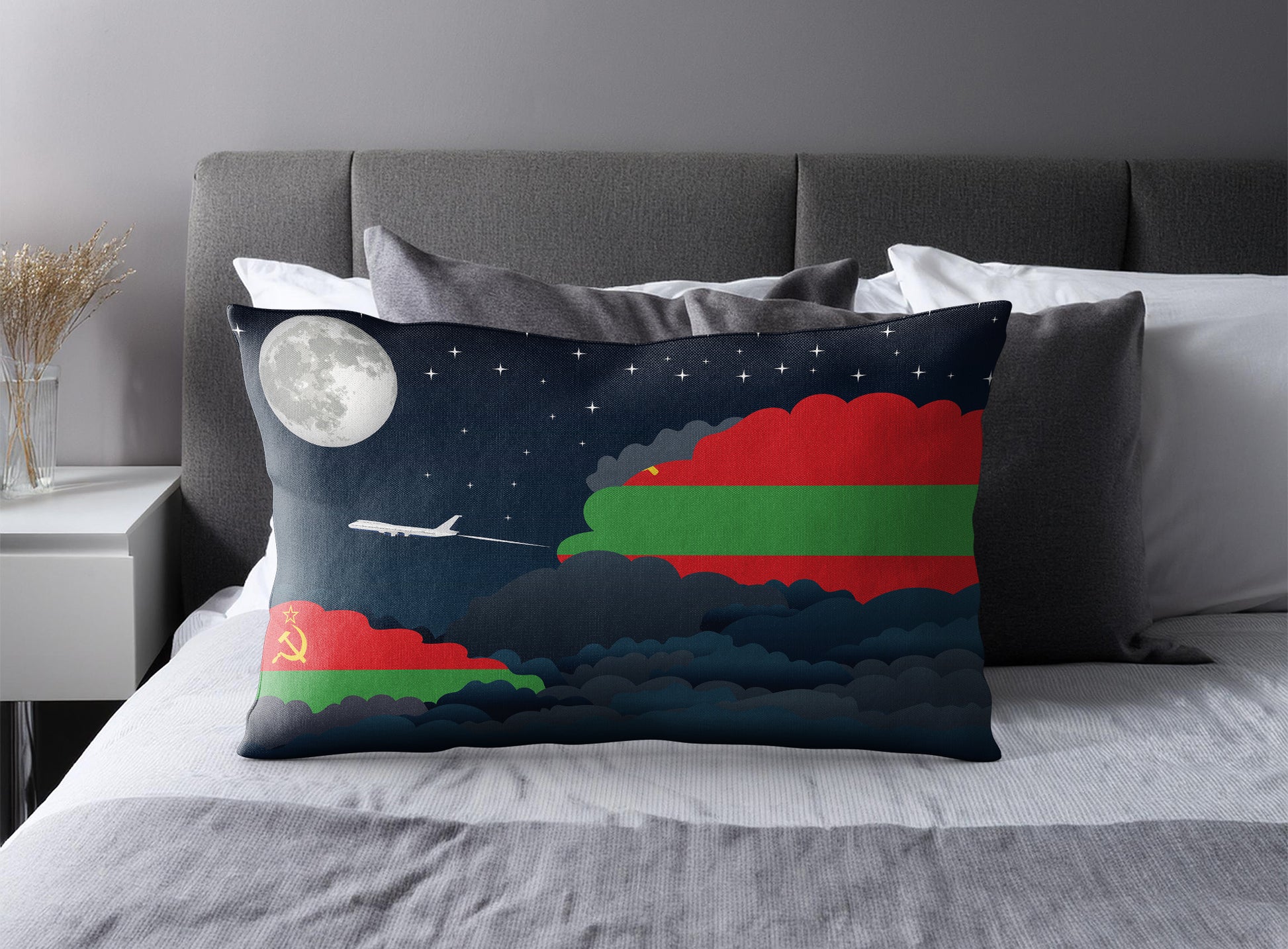 Transnistria Night Clouds Pillow Case and Pillow Throw