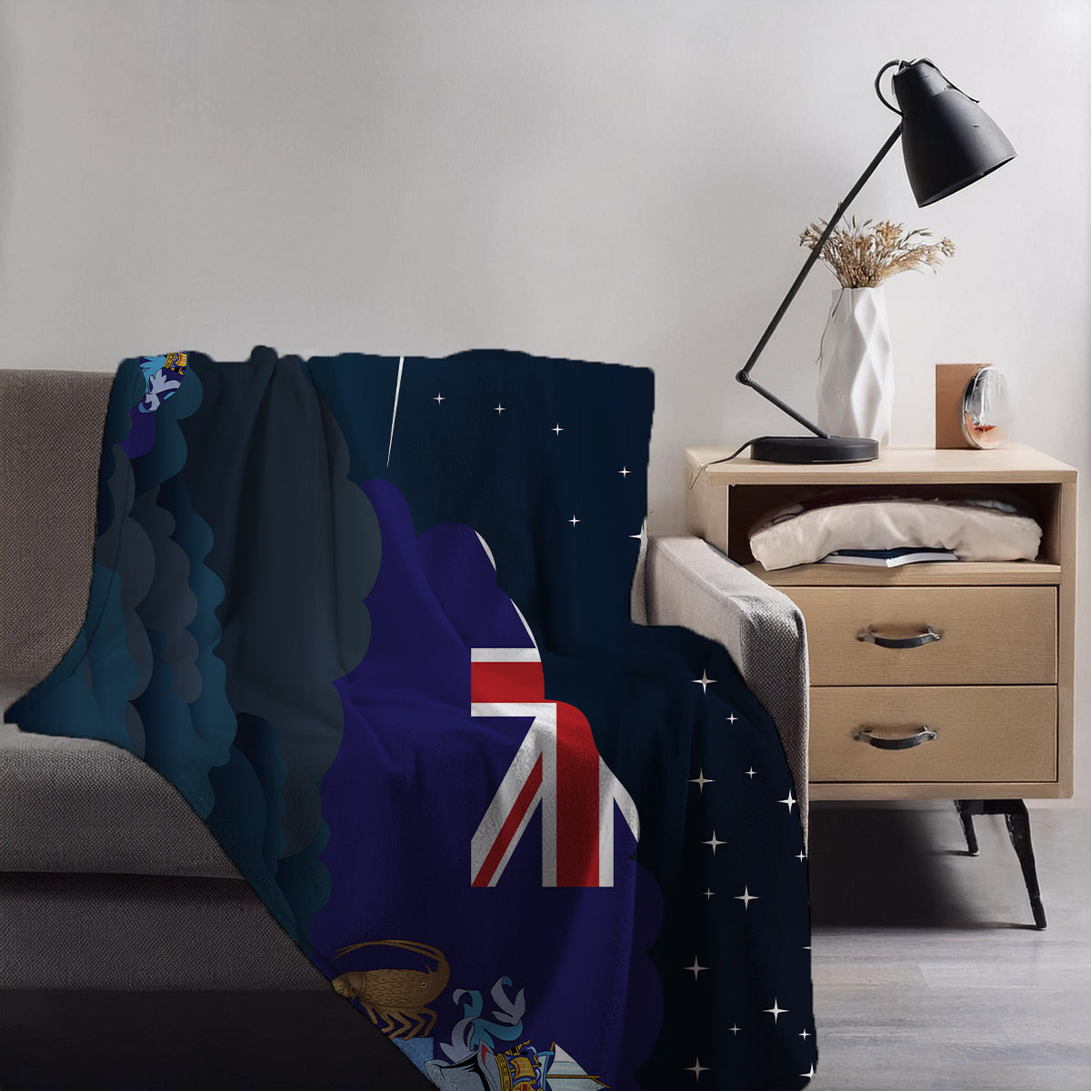 Tristan da Cunha Night Clouds Blanket Throw