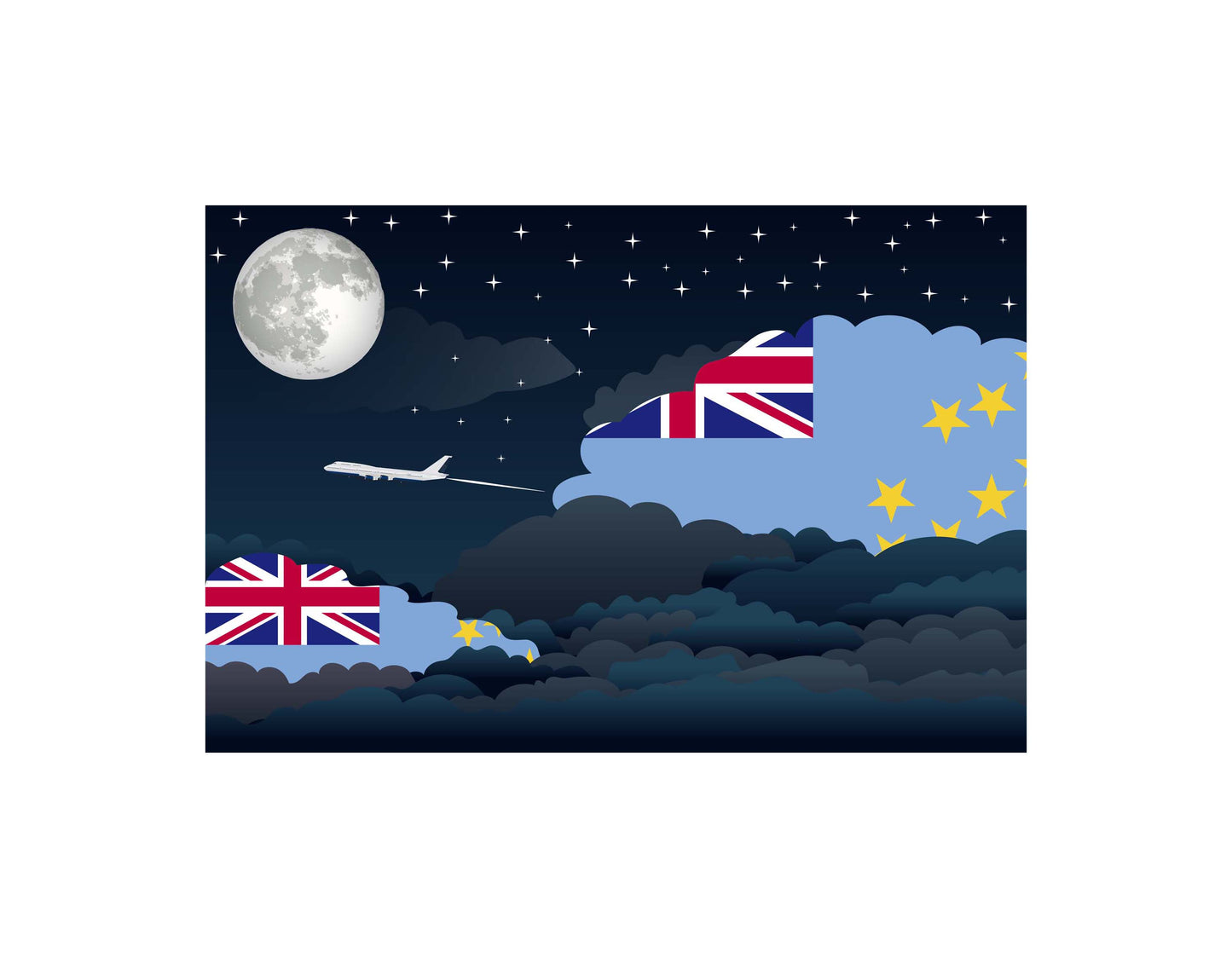Tuvalu Night Clouds Blanket Throw
