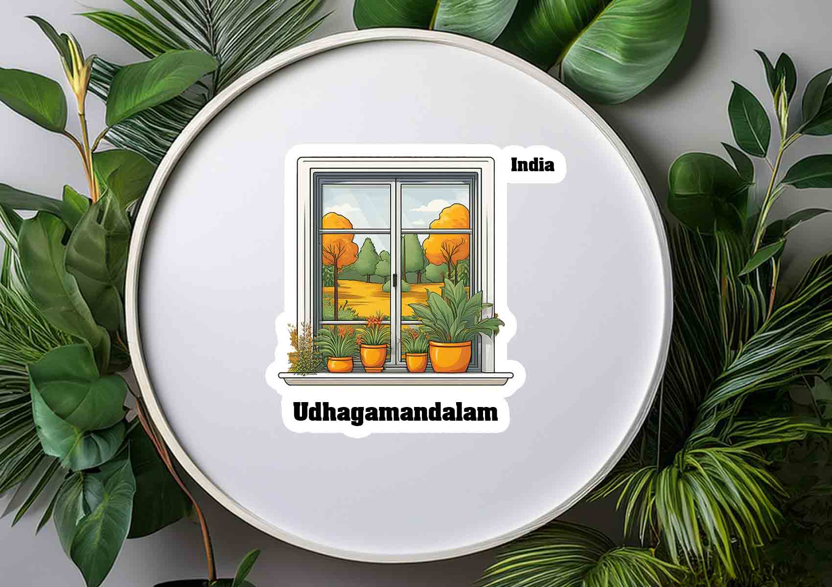 Udhagamandalam Home Plants Pots Window Fridge Magnet