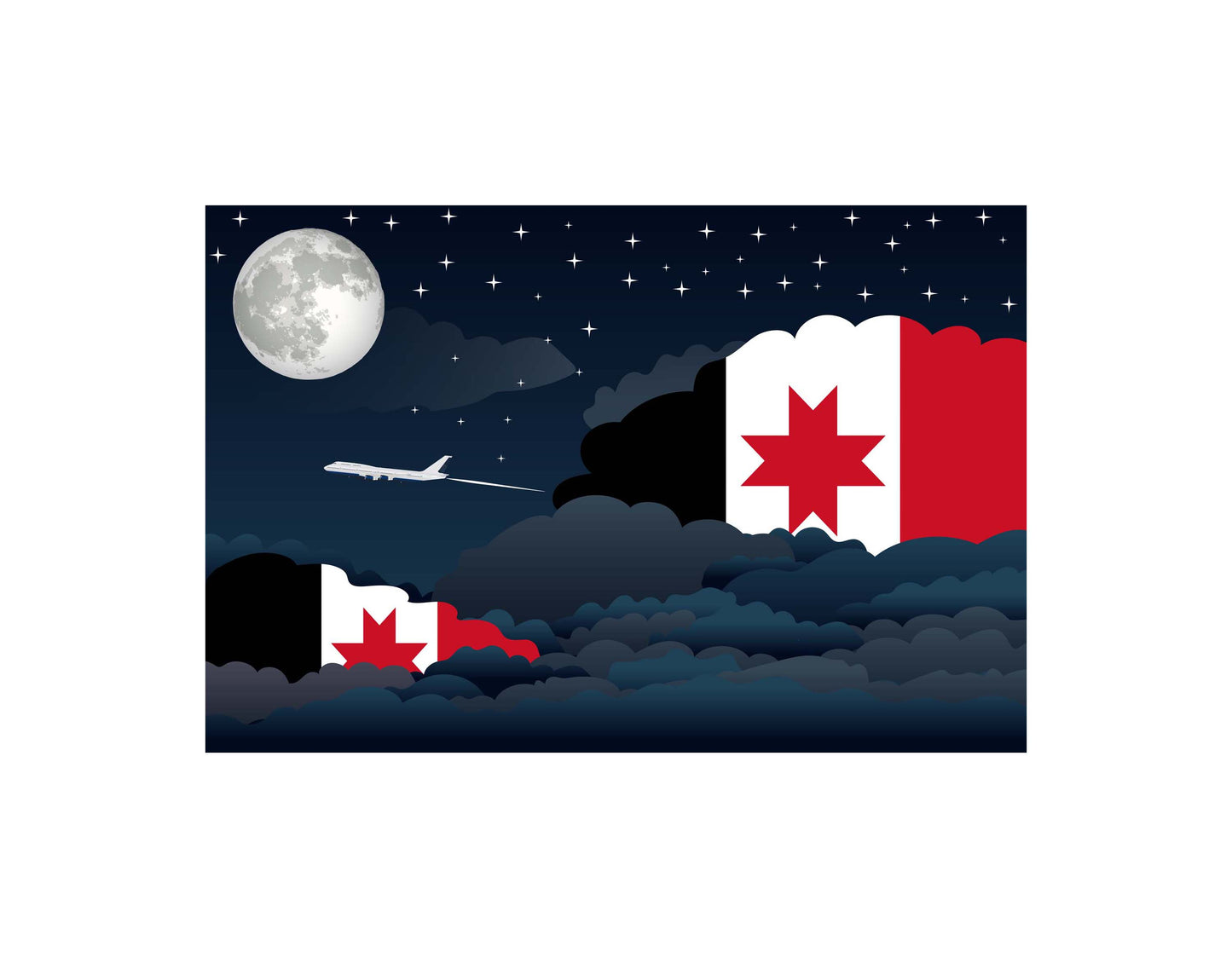 Udmurtia Night Clouds Blanket Throw