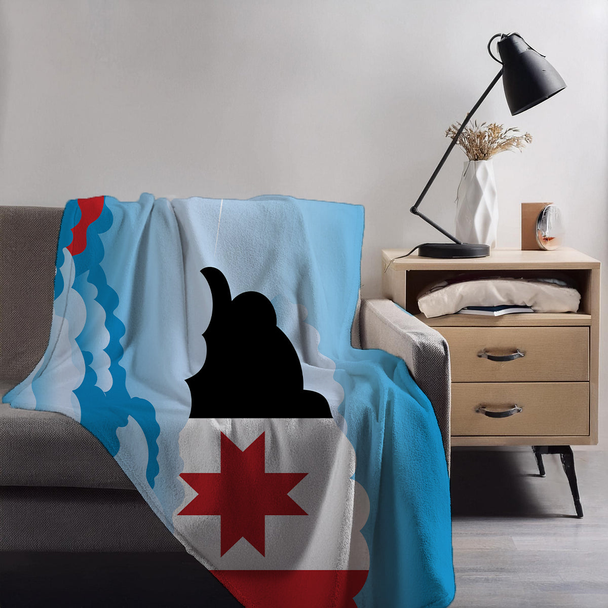 Udmurtia Day Clouds Blanket Throw
