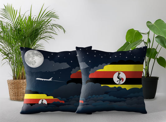 Uganda Night Clouds Pillow Case and Pillow Throw