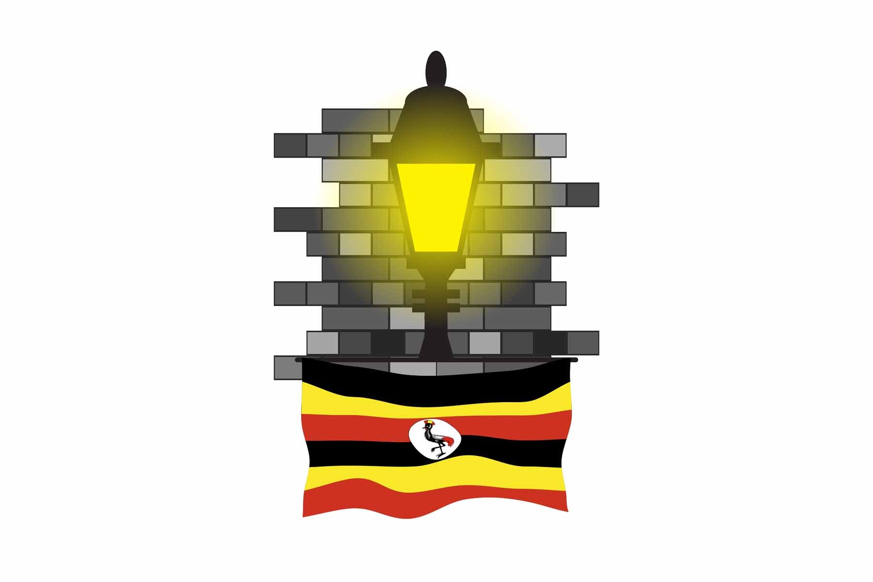 Uganda Street Lamp Bricks Fridge Magnet