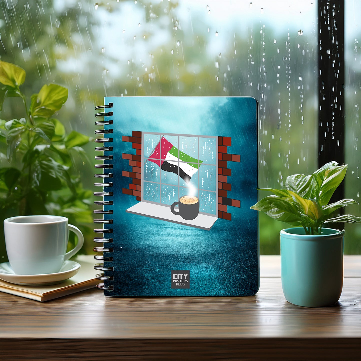 United Arab Emirates  Coffee Rain Notebook
