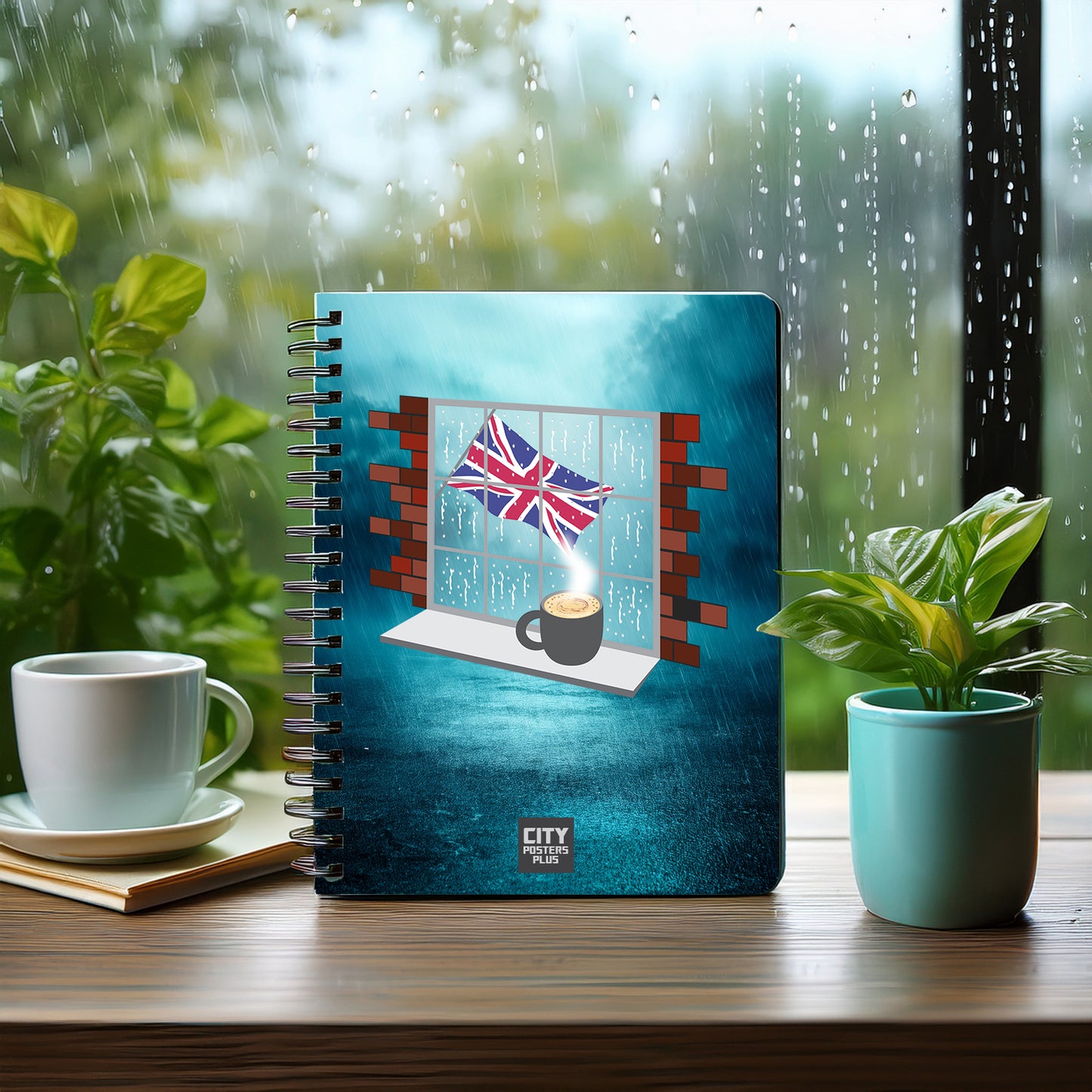 United KIngdom  Coffee Rain Notebook