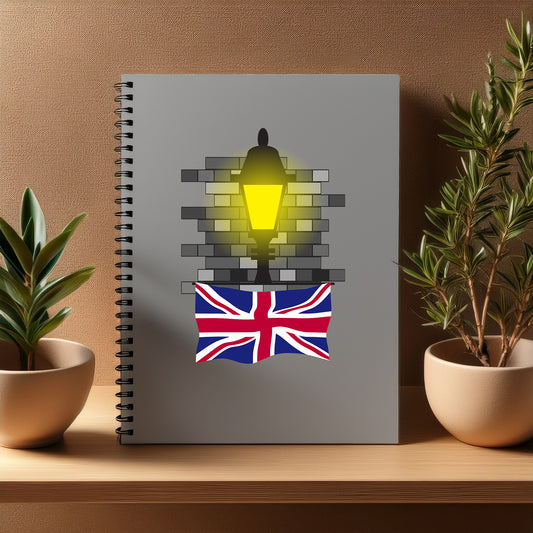 United KIngdom  Street Lamp Bricks Notebook