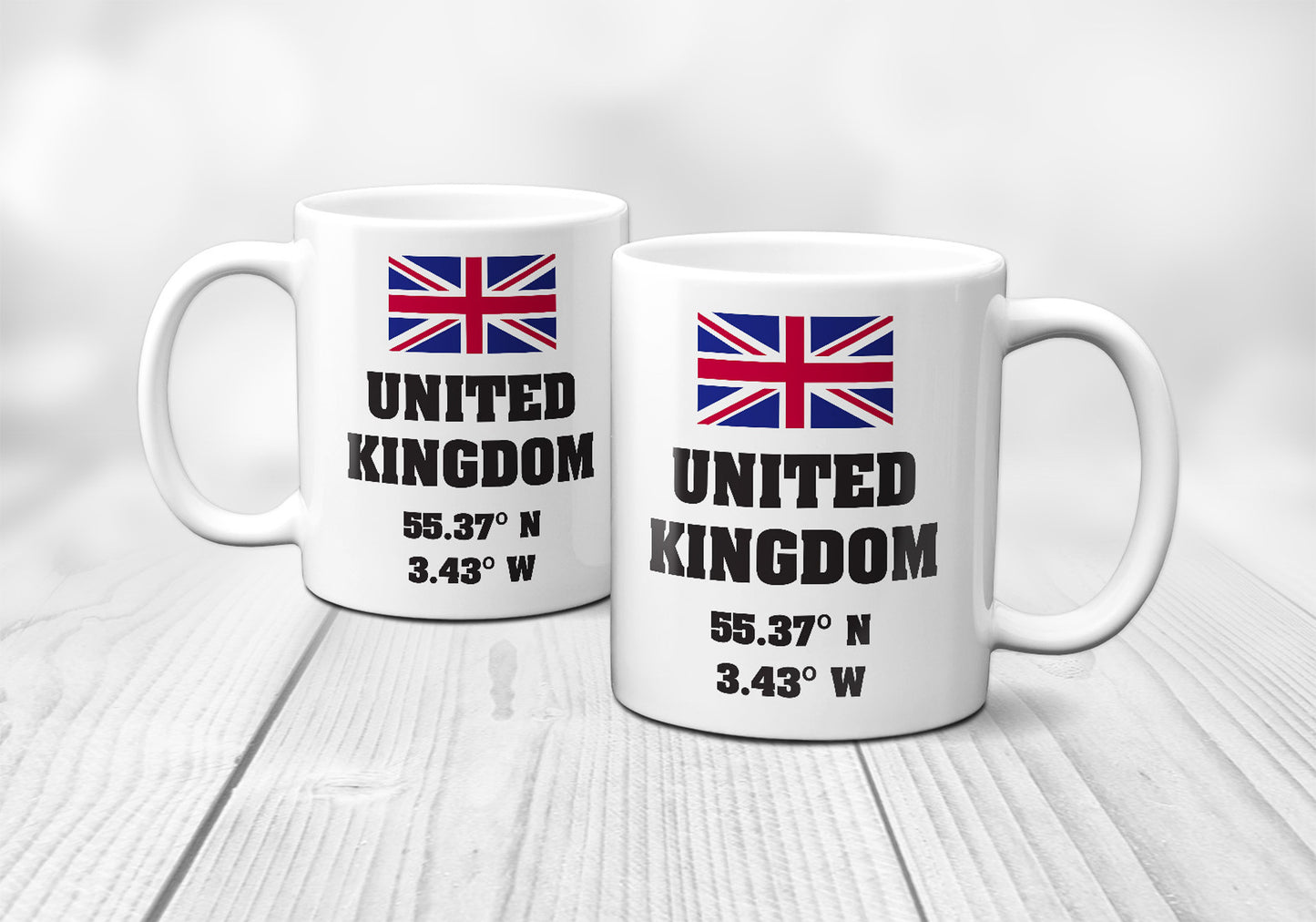 United Kingdom Laitutude Longitude Mug