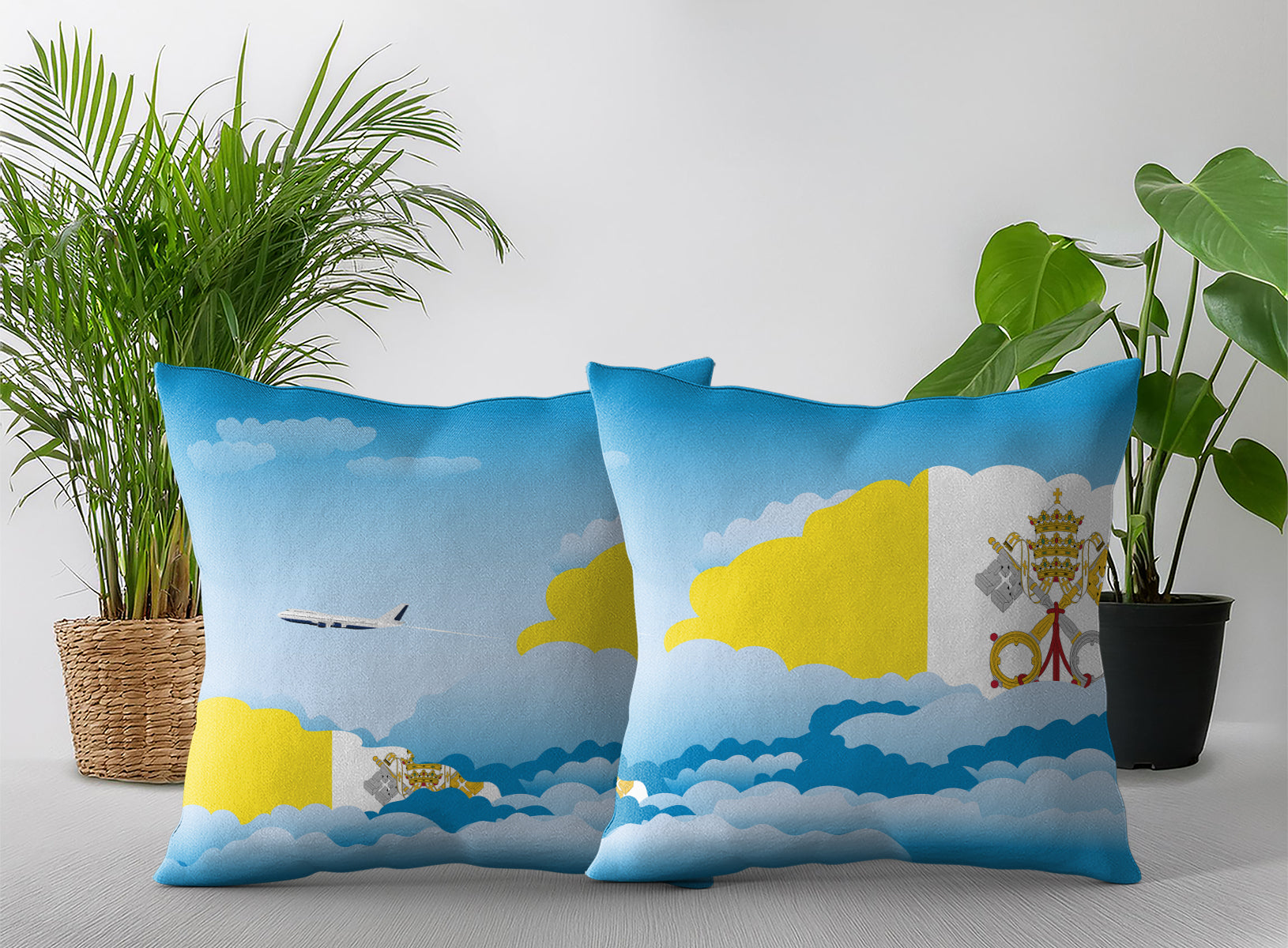 Vatican City Holy See Day Clouds Pillow Case and Pillow Throw