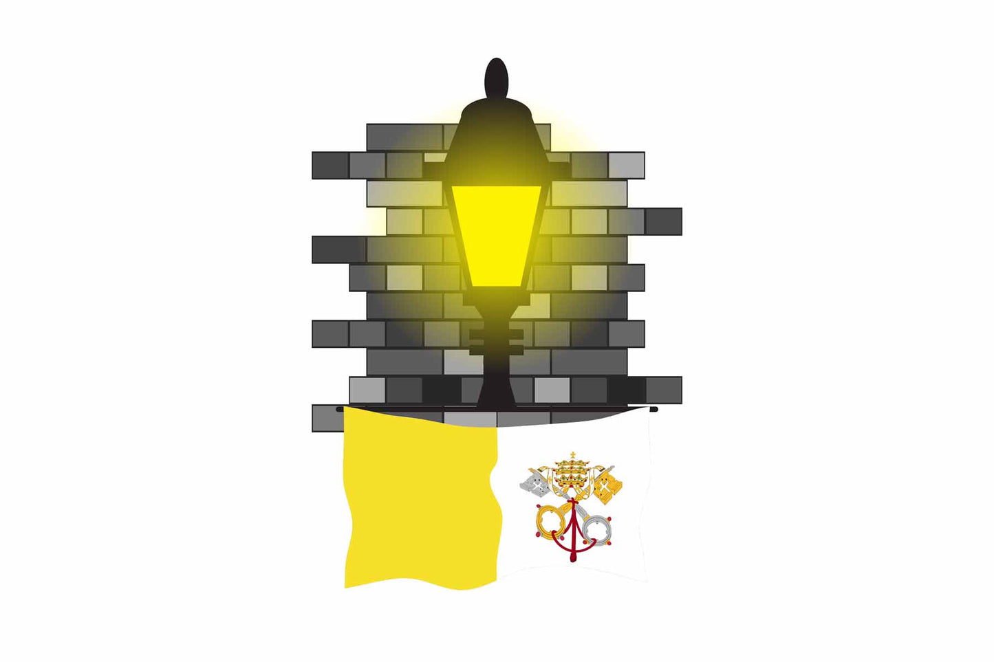 Vatican City Holy See Street Lamp Bricks Fridge Magnet