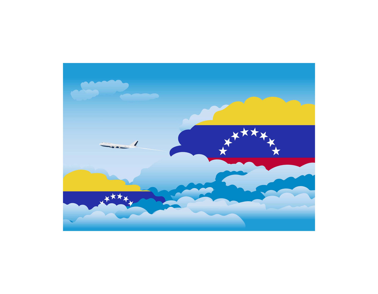 Venezuela Day Clouds Blanket Throw