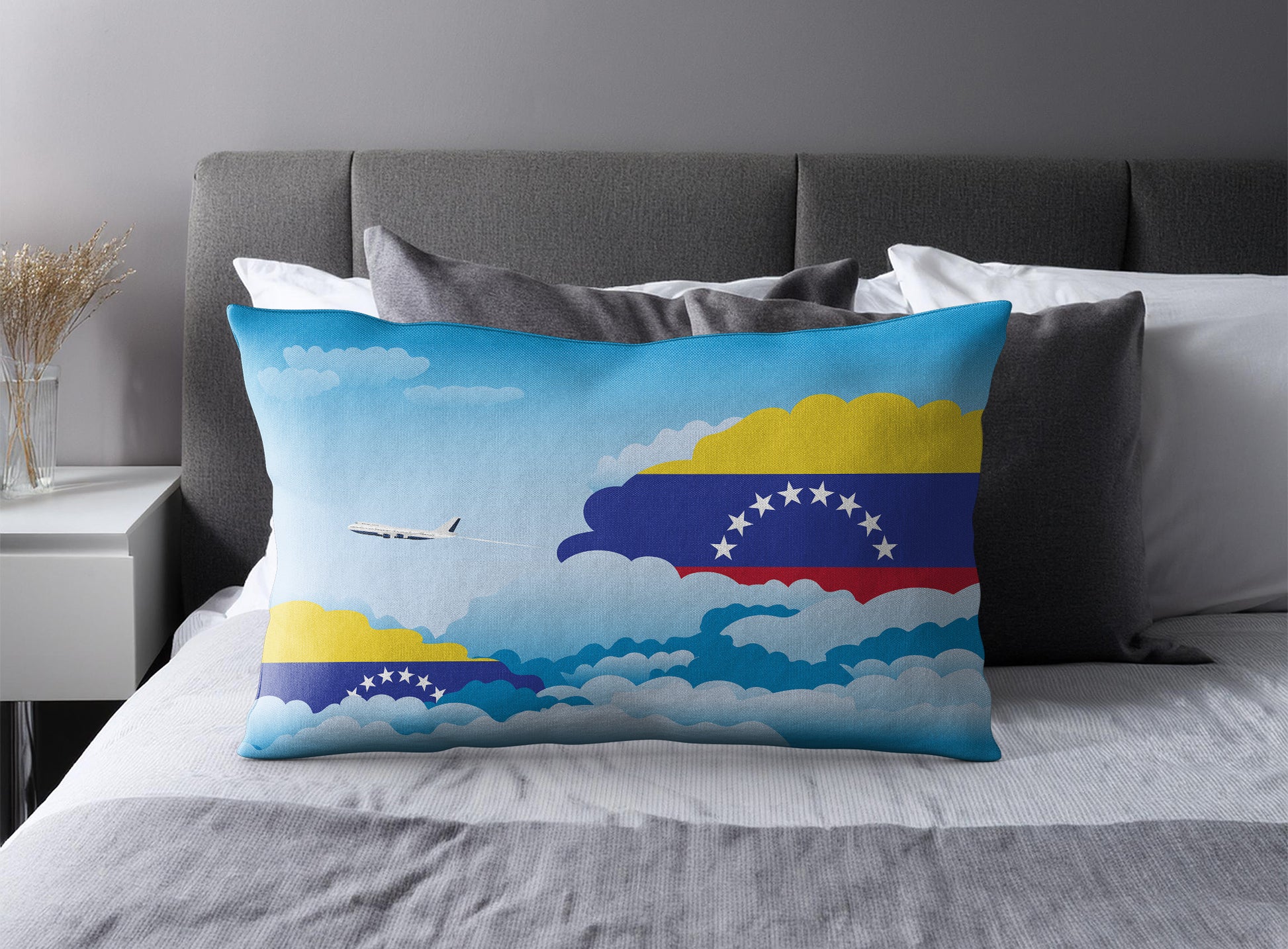 Venezuela Day Clouds Pillow Case and Pillow Throw