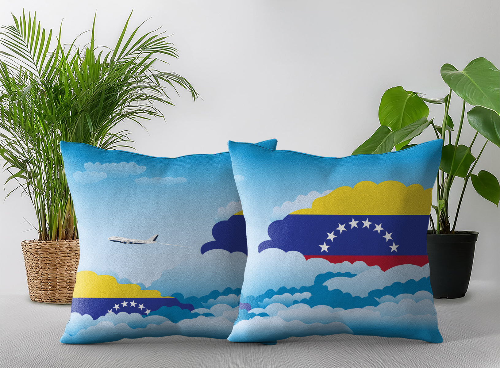 Venezuela Day Clouds Pillow Case and Pillow Throw