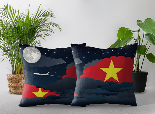 Vietnam Night Clouds Pillow Case and Pillow Throw