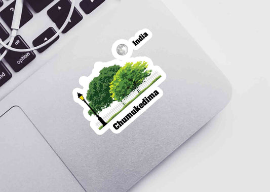 Chumukedima Home Trees Moon Shape Sticker