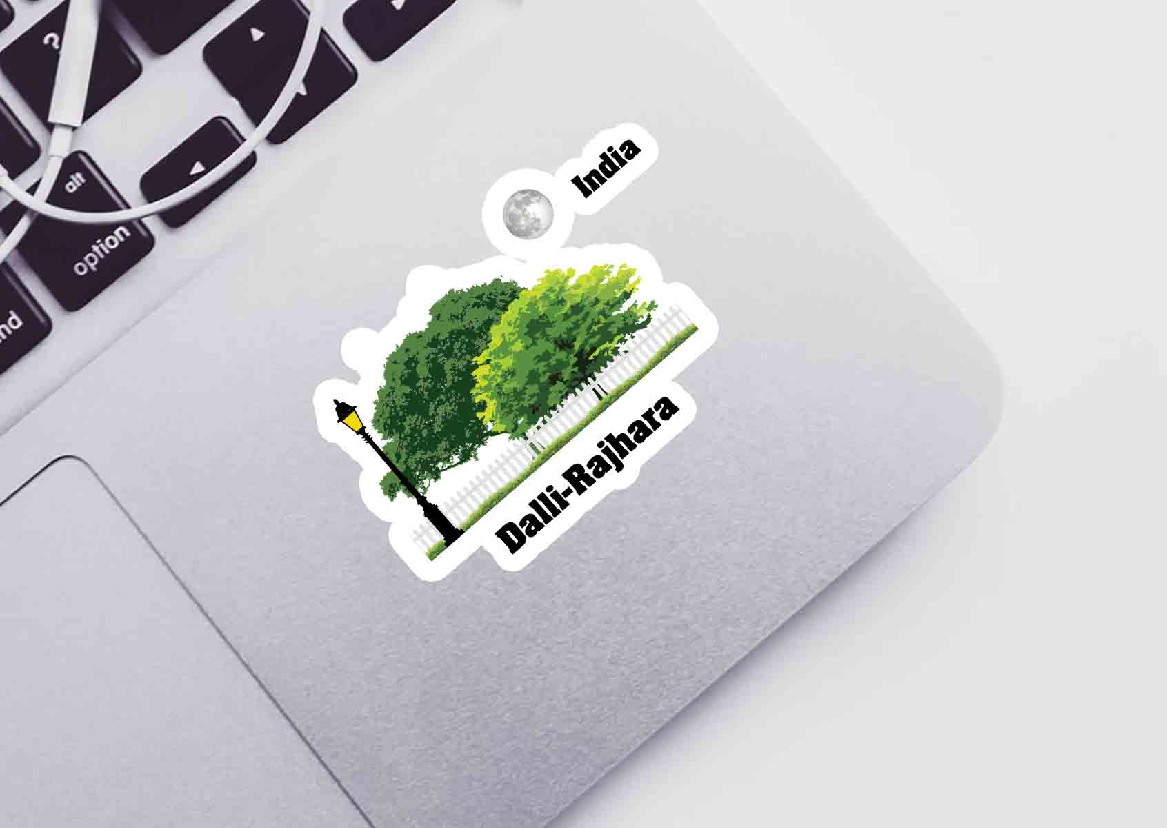 Dalli-Rajhara Home Trees Moon Shape Sticker