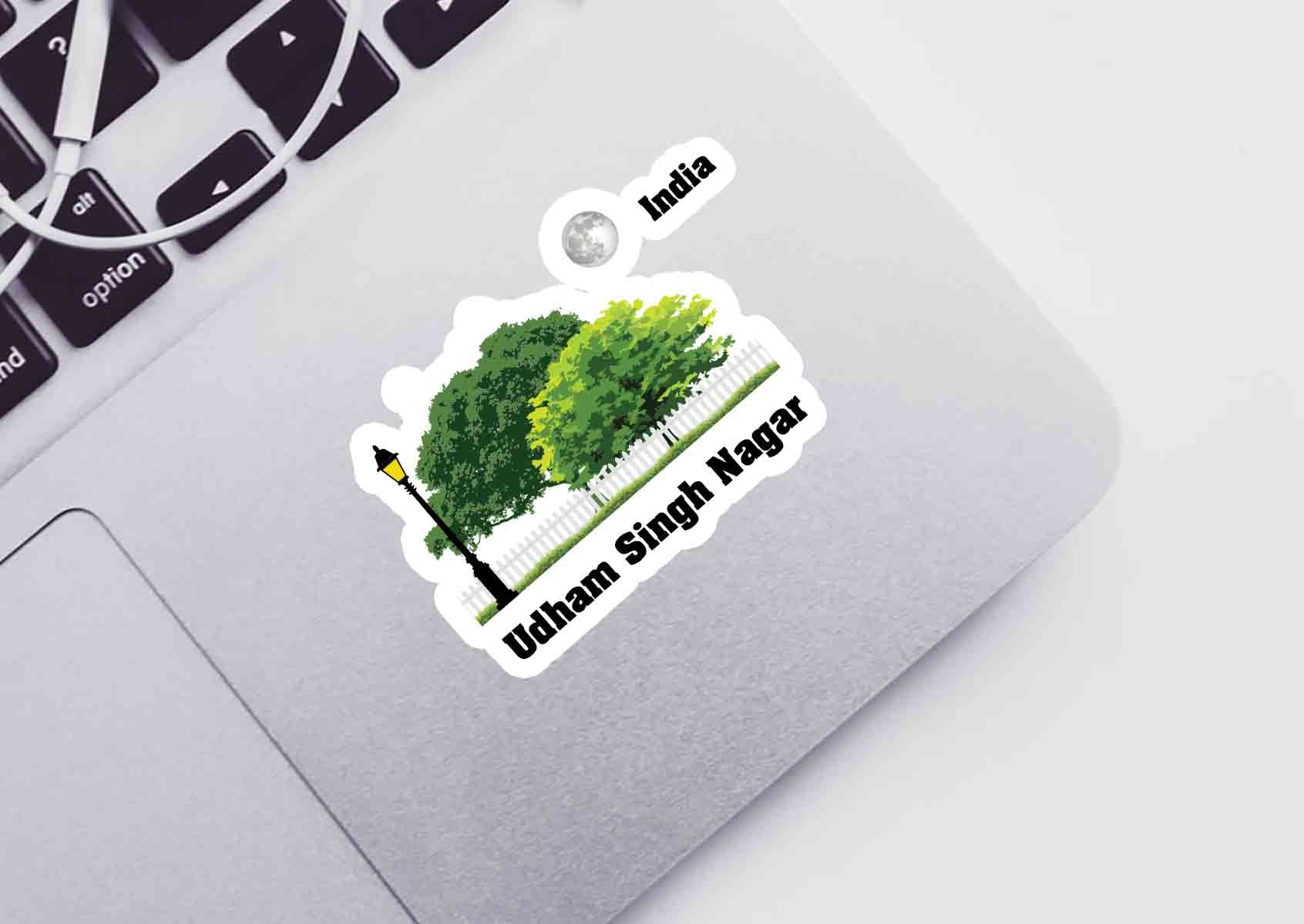 Udham Singh Nagar Home Trees Moon Shape Sticker