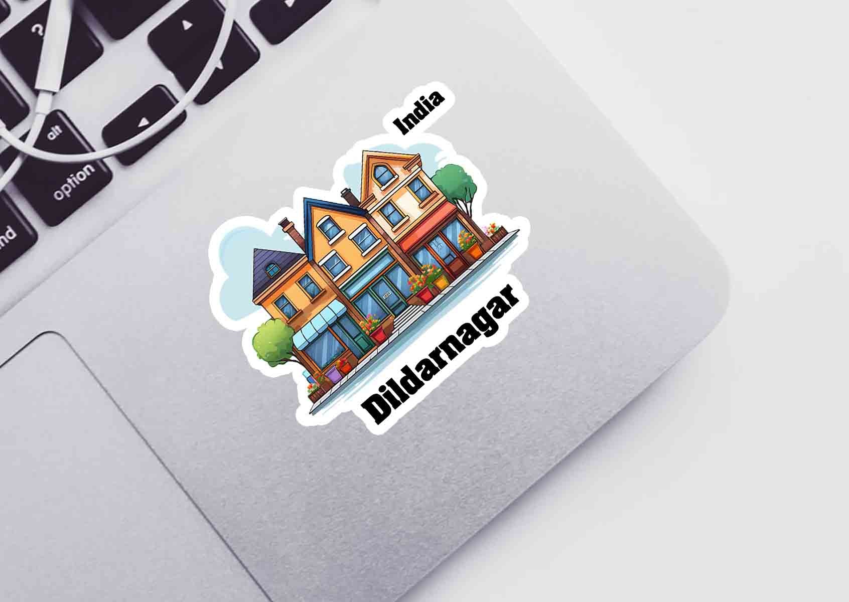Dildarnagar Three Home Office Shop Sticker