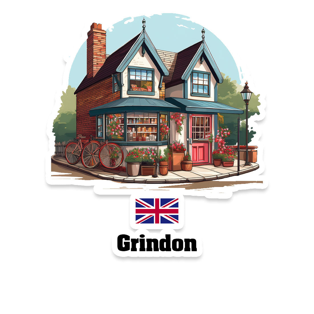 Grindon Fridge Magnet