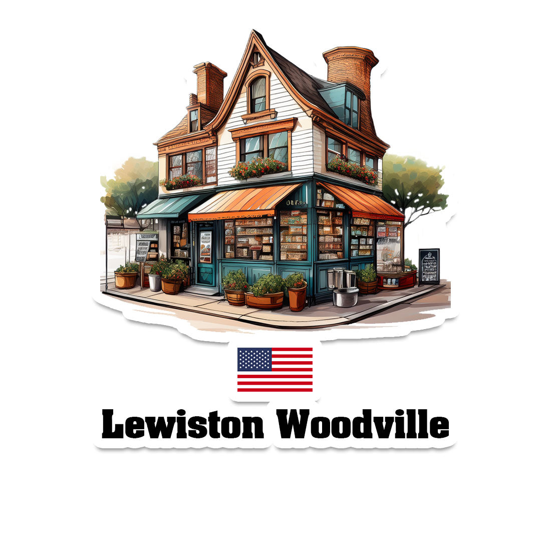 Lewiston Woodville Sticker