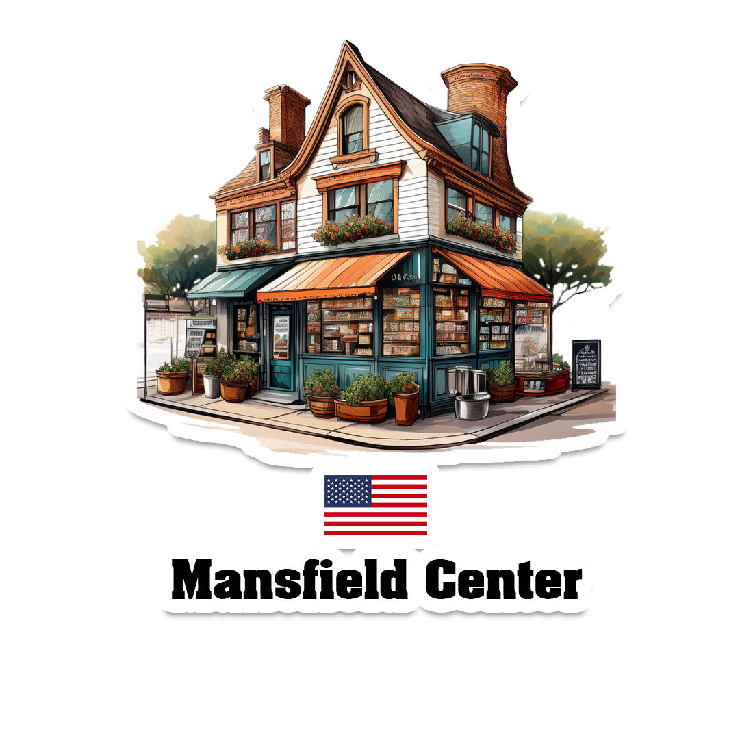 Mansfield Center Fridge Magnet