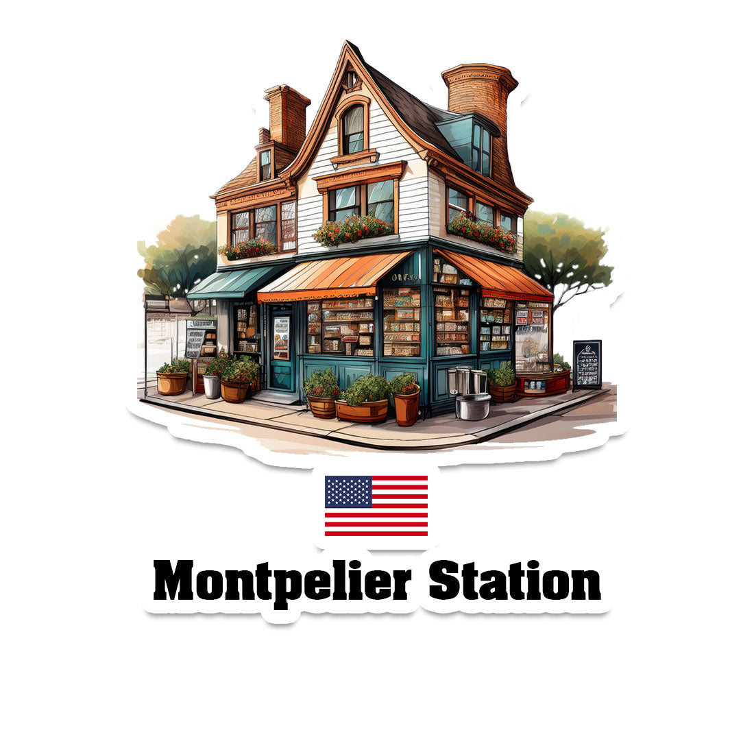 Montpelier Station Sticker