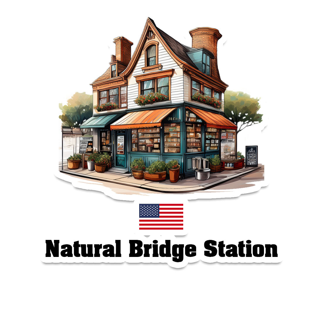 Natural Bridge Station Sticker