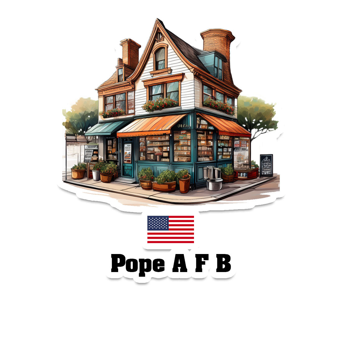 Pope A F B Sticker