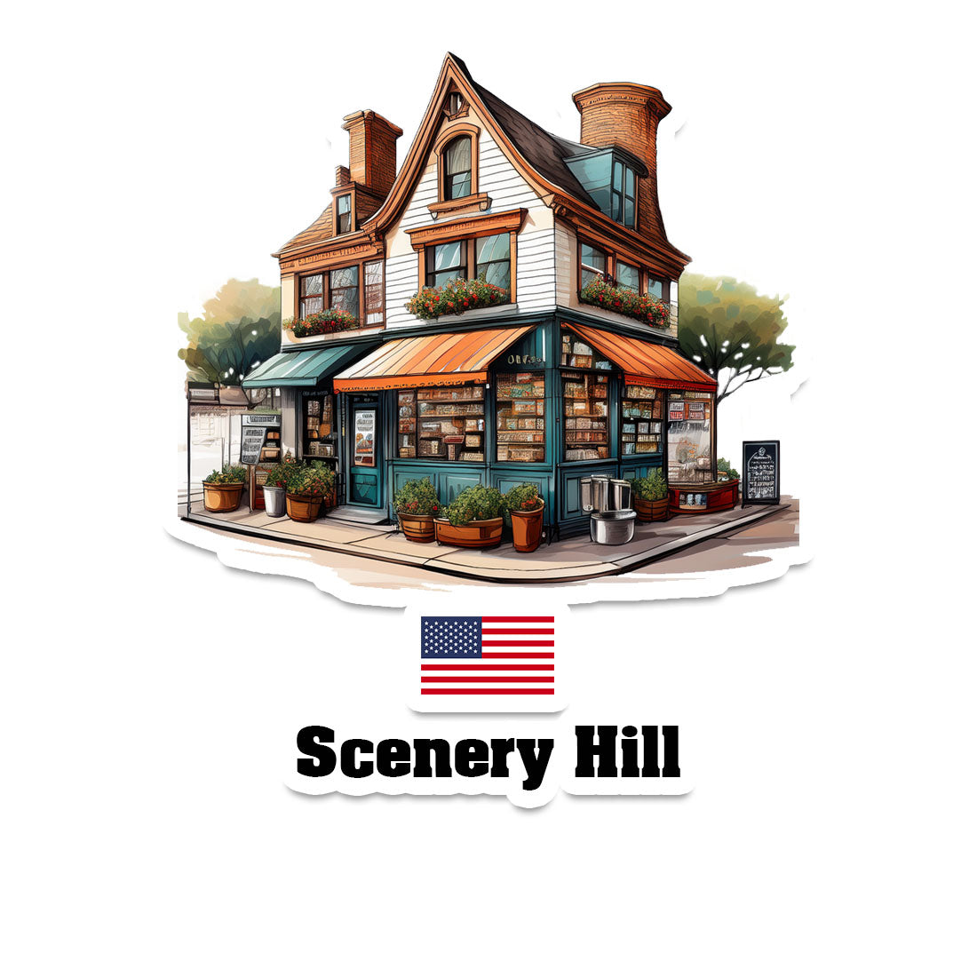 Scenery Hill Sticker