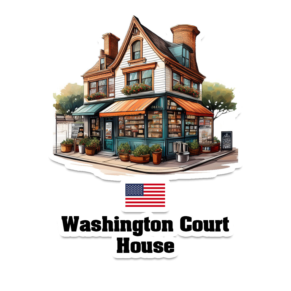 Washington Court House Fridge Magnet