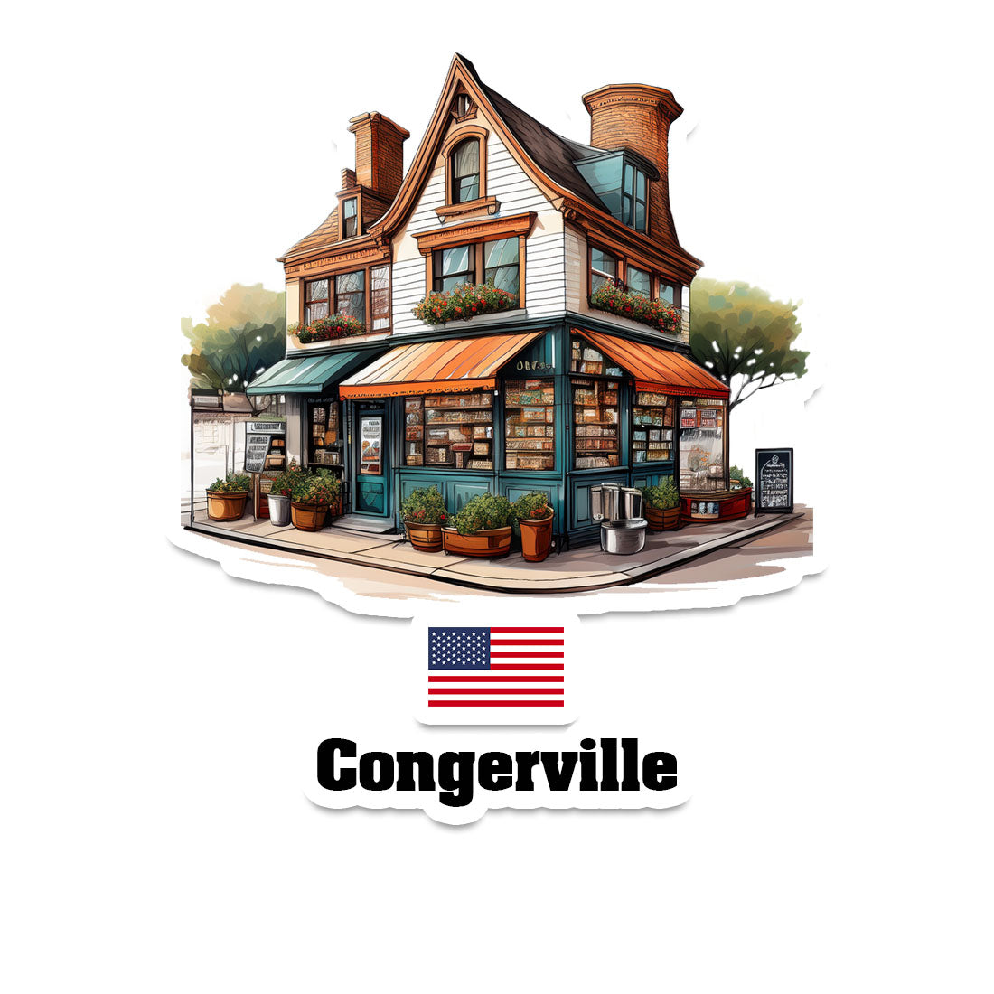 Congerville Sticker