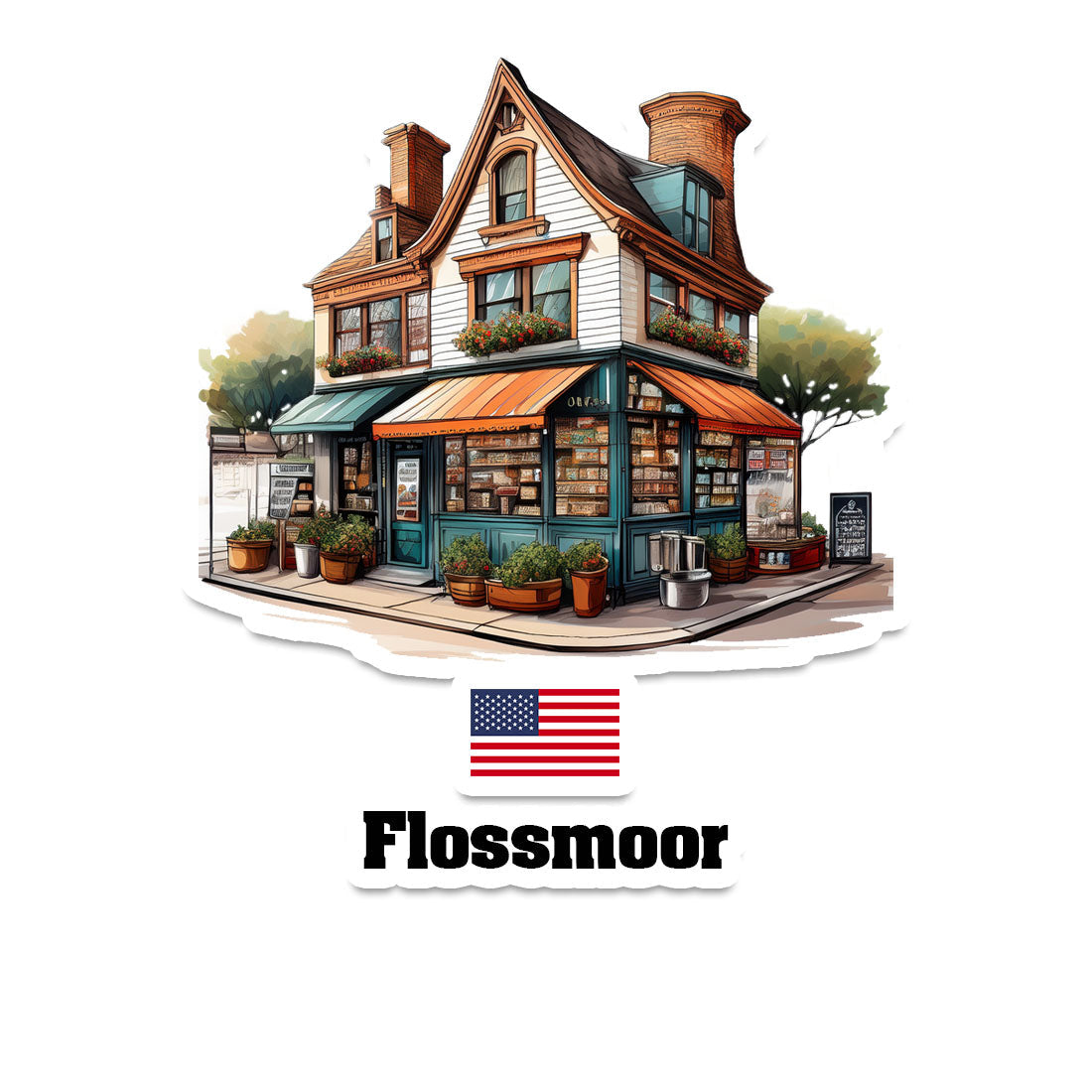 Flossmoor Fridge Magnet